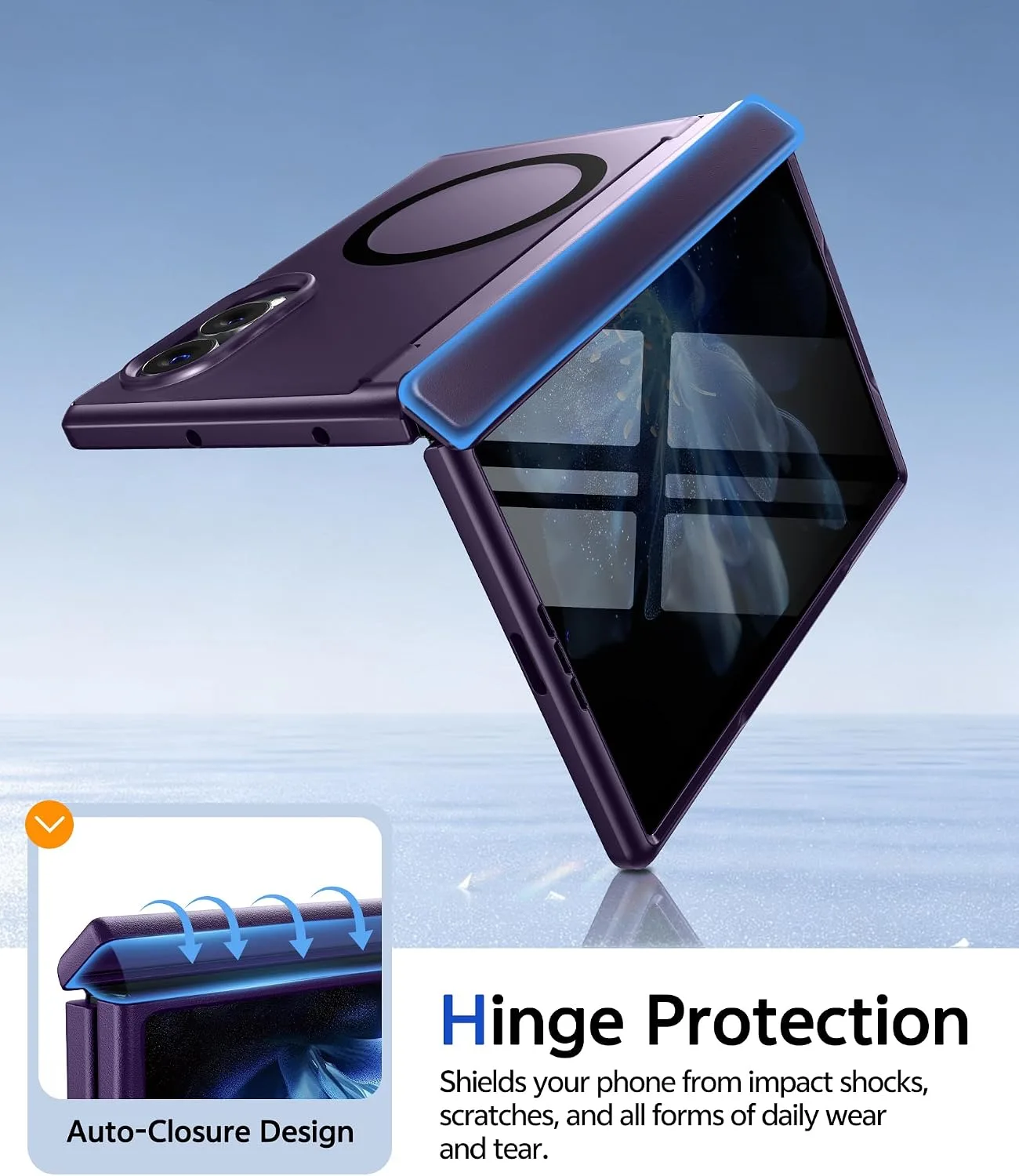 for Samsung Galaxy Z Fold 8 Case with Privacy Screen Protector