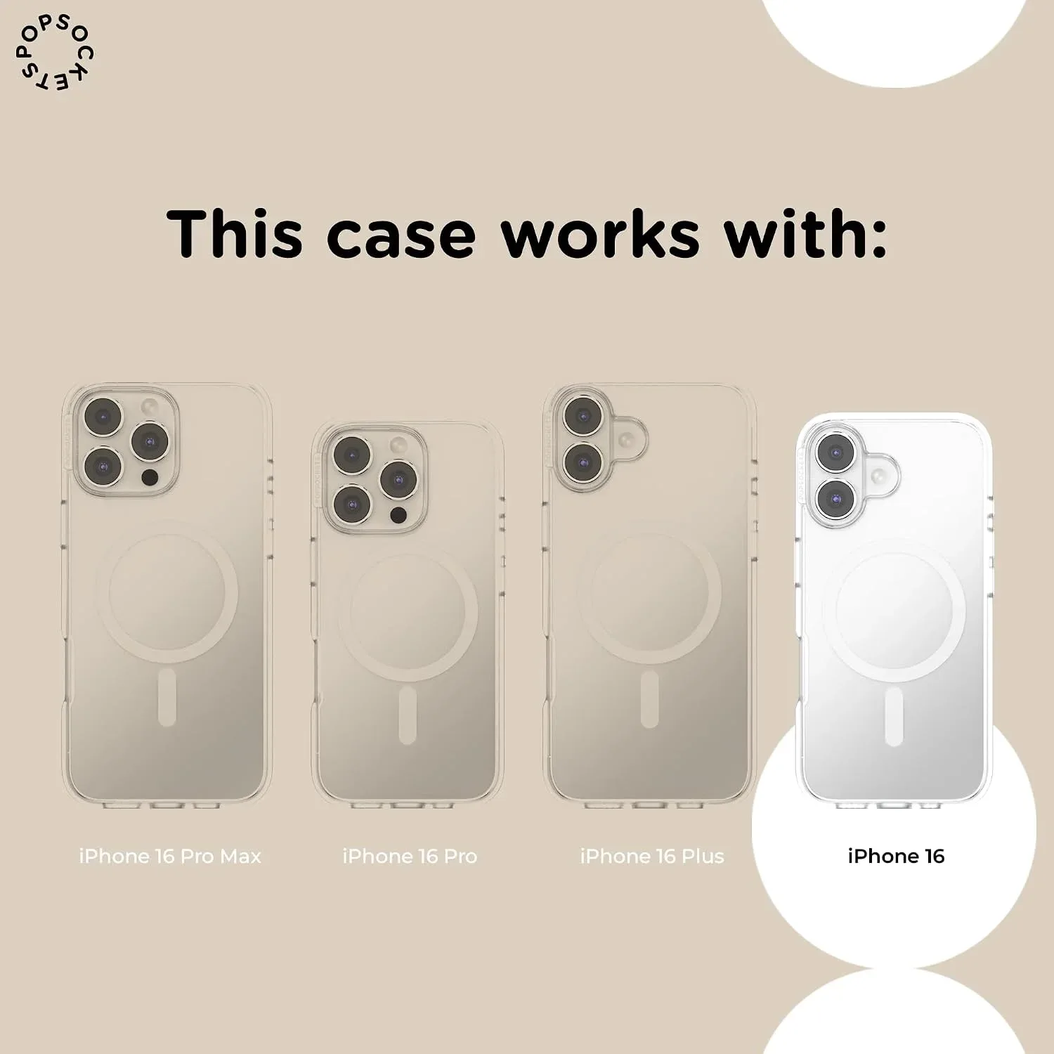 PopSockets iPhone 16 Phone Case with MagSafe, Wireless Charging Compatible, Disney - Boho Wildflowers Maroon