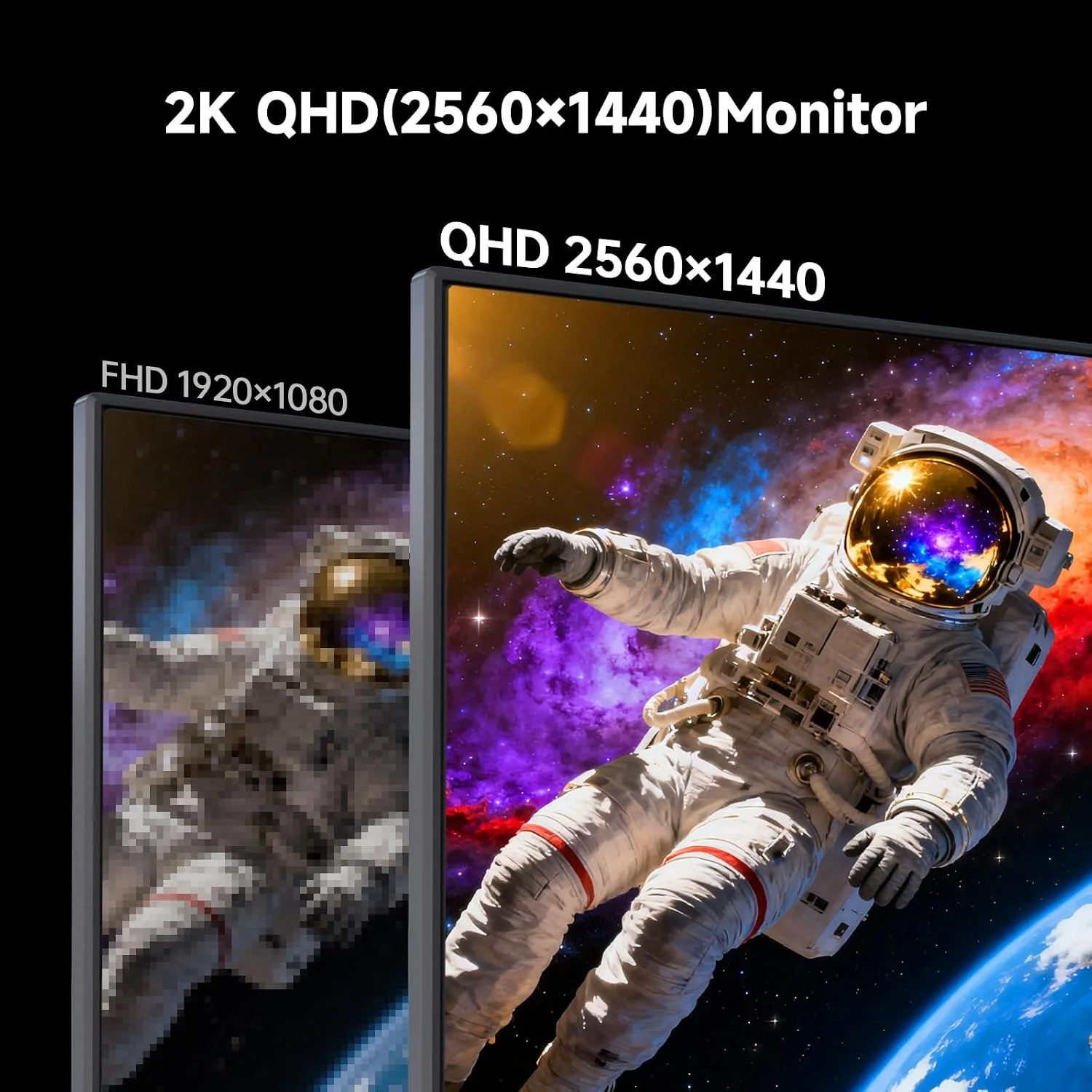 KTC 24 Inch QHD IPS Computer Monitor, 100Hz Zero-Frame 2K for Gaming Office