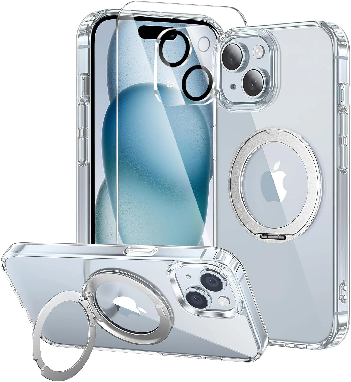 Funda para iPhone 15 Plus Toushion 3 en 1 con soporte
