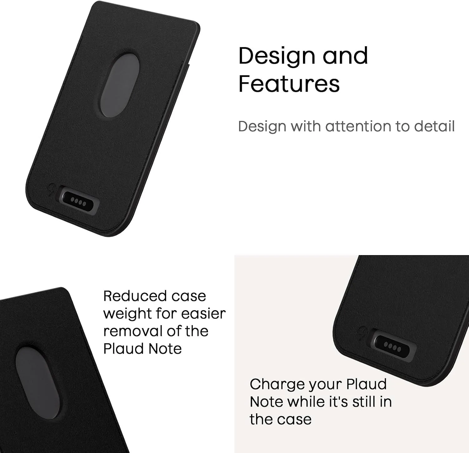 Replacement (Not for Note Pro) Magnetic Carrying Leather Case for Plaud Note AI Voice Recorder – Thin Phone Wallet Attachment, Compatible with All Phone (Original Equipment Included)