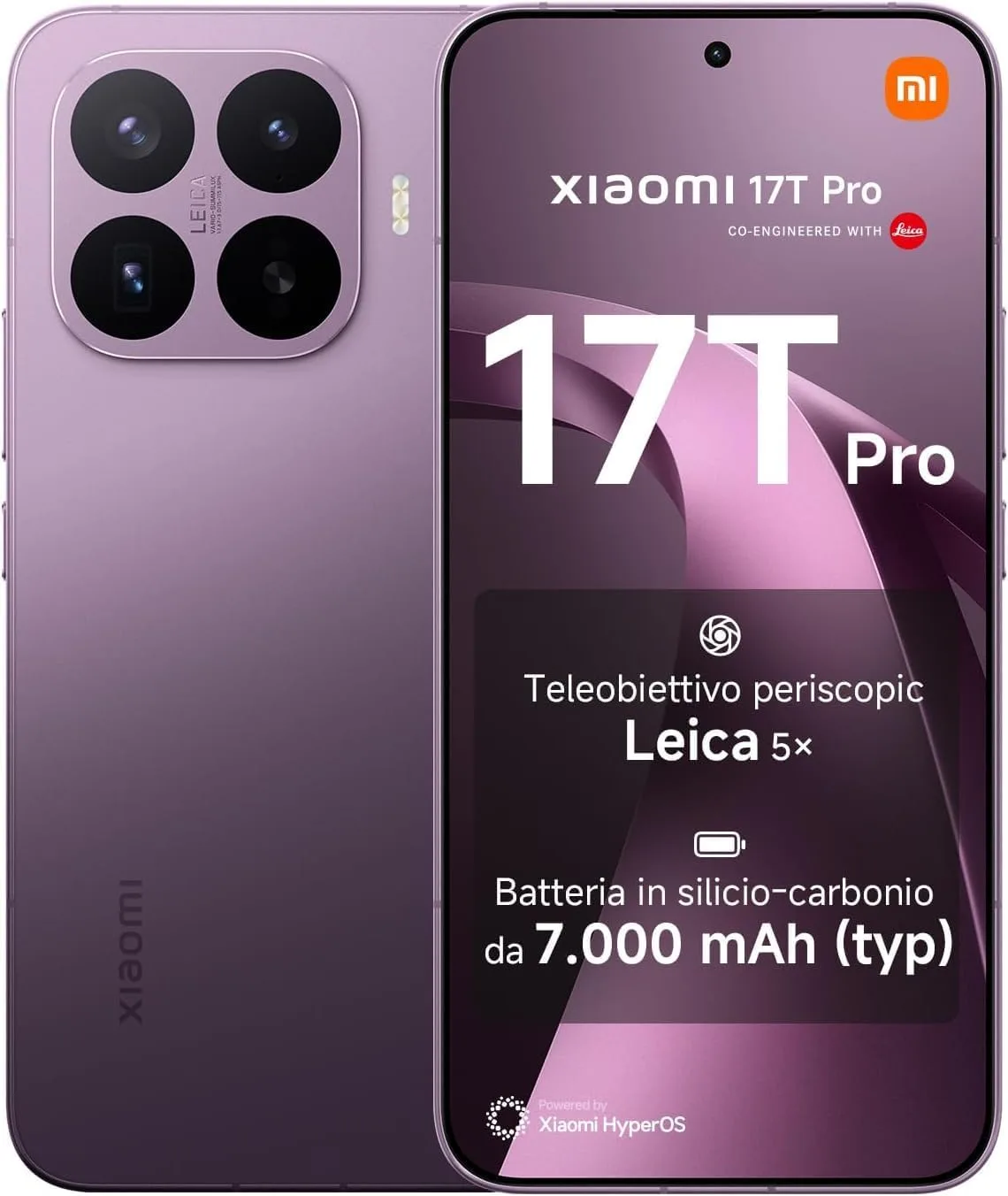 Xiaomi 17T PRO Ai 5G (Compatible with Tmobile Mint Tello & Global) (512GB + 12GB) NFC Global ROM Unlocked 50MP Triple Pro Leica Cam eSIM 6.83" 144Mhz Model 2506BPN68G Liberado (Deep Violet)