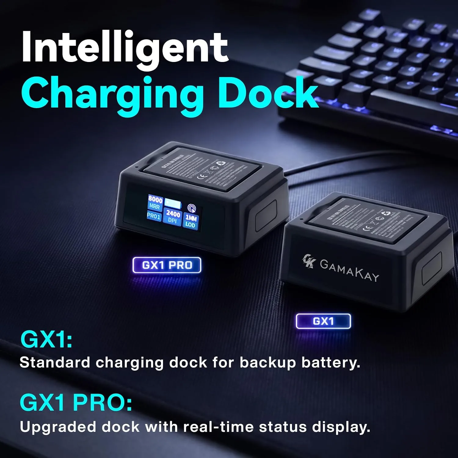 Gamakay GX1 Silent Wireless Gaming Mouse (Black, Silent Switch)
