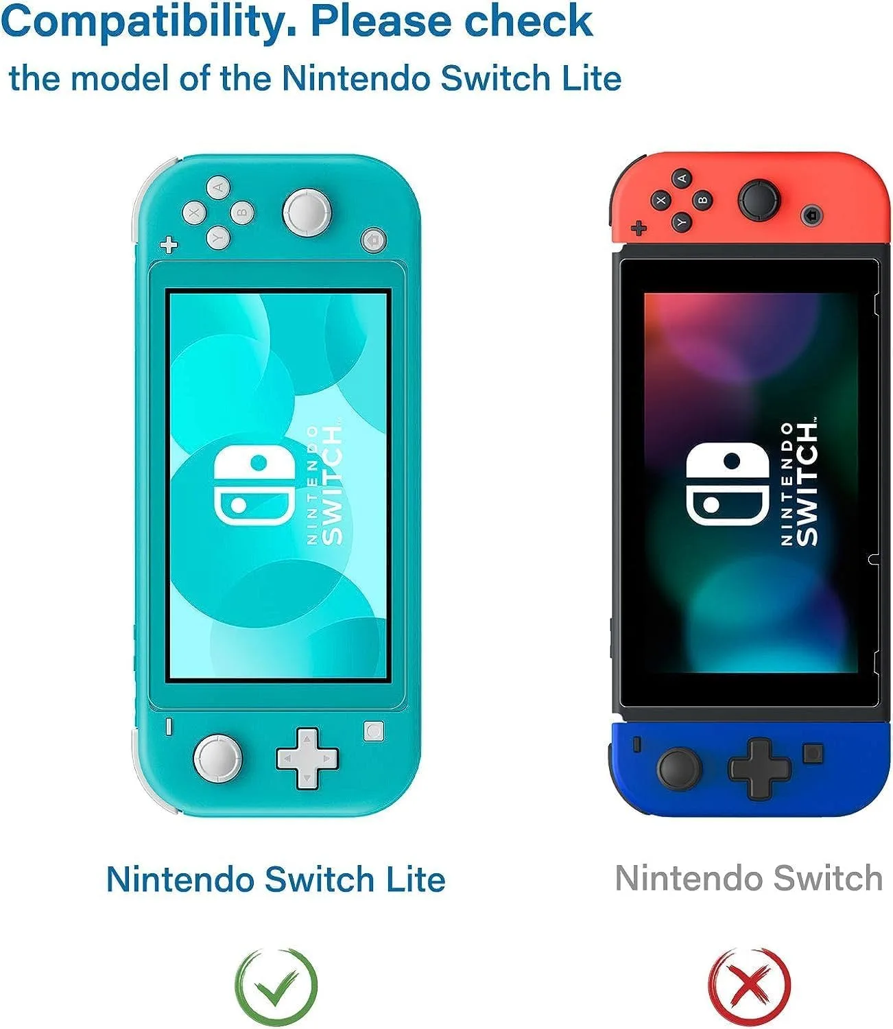 NEW'C for Nintendo Switch Lite Screen Protector Tempered Glass HD Clear