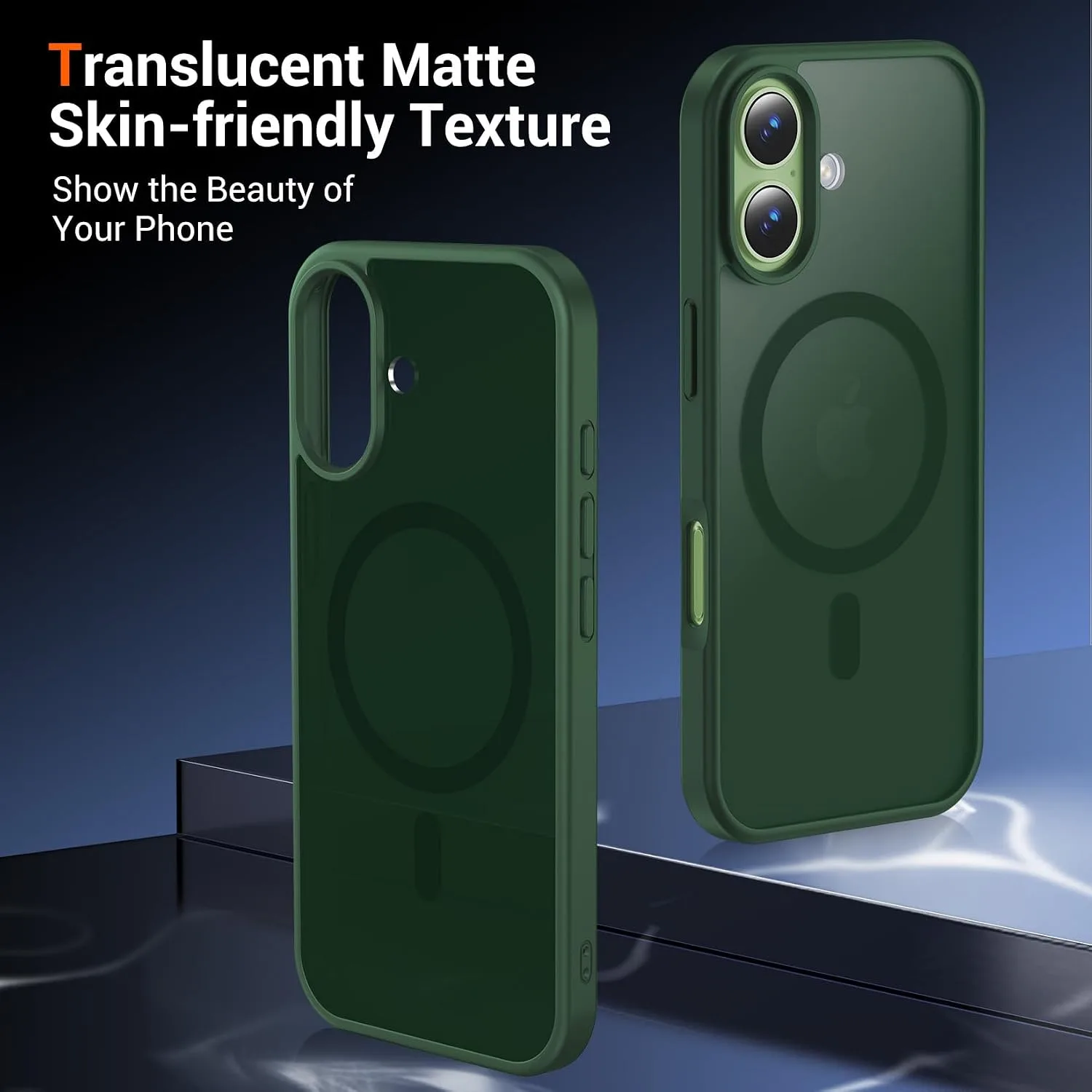 Temdan for iPhone 17 Case with Screen Protector Alpine Green