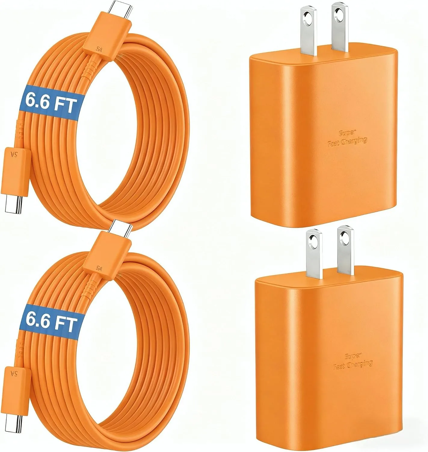 45W Super Fast USB C Android Type C Phone Charger Fast Charging 6.6FT Cord