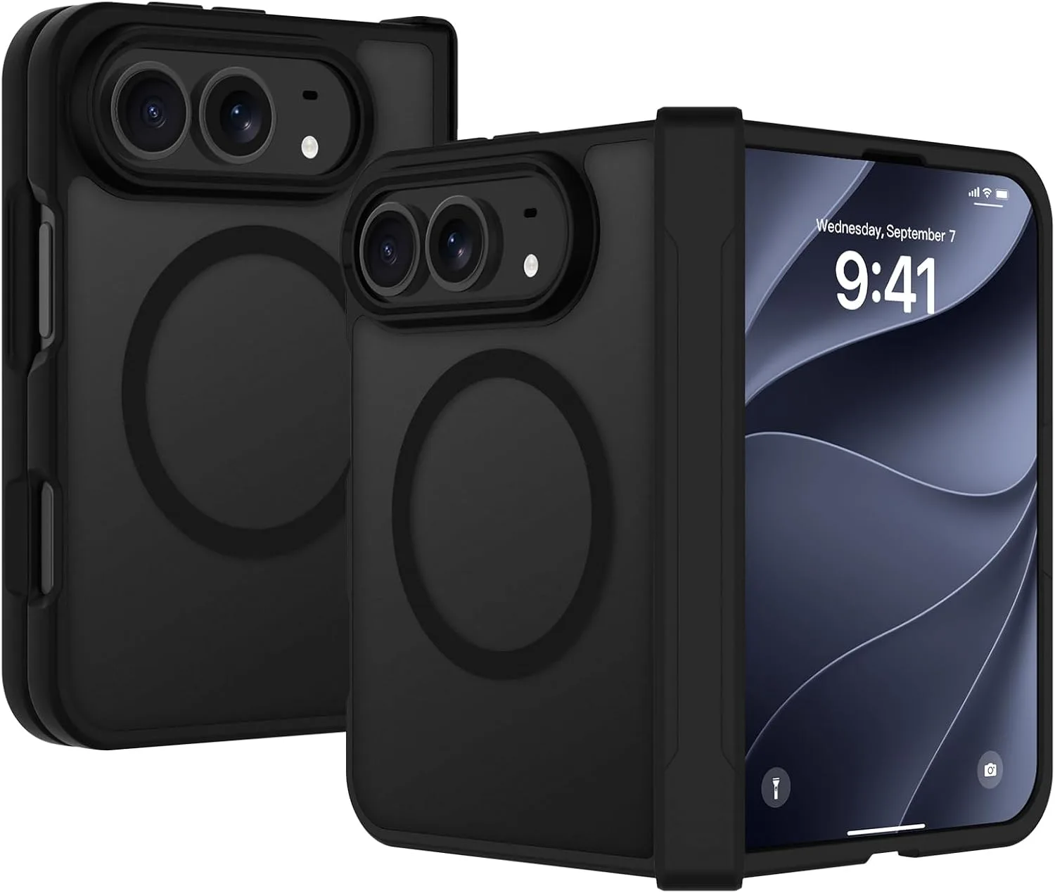 tharlet Magnetic Case Fit for iPhone Duo, Anti Yellowing, Black