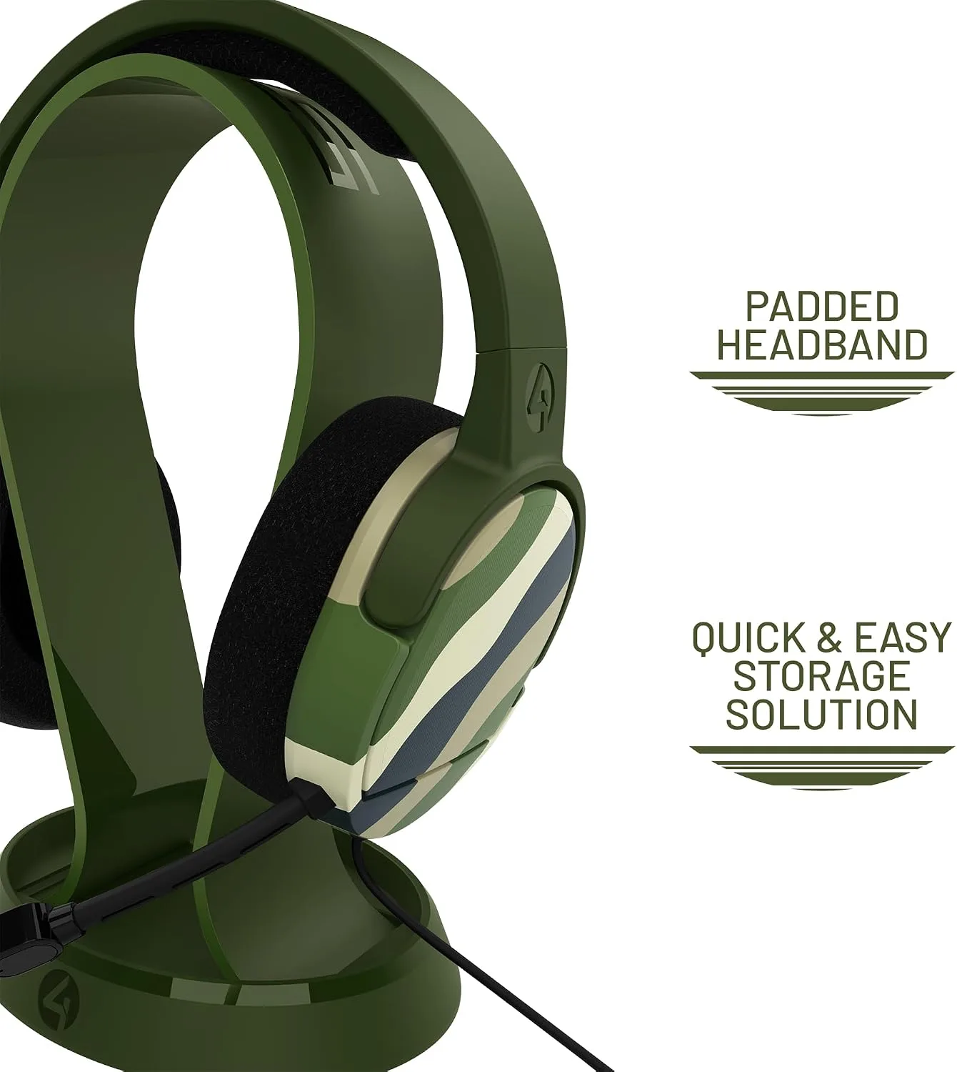 4Gamers Panther Wave Forest Gaming Headset & Stand, Multi-Format Compatible