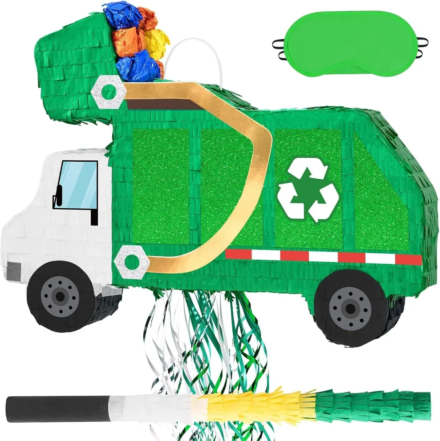 WERNNSAI Garbage Truck Piñata - Trash Truck Piñata Educational Party Game