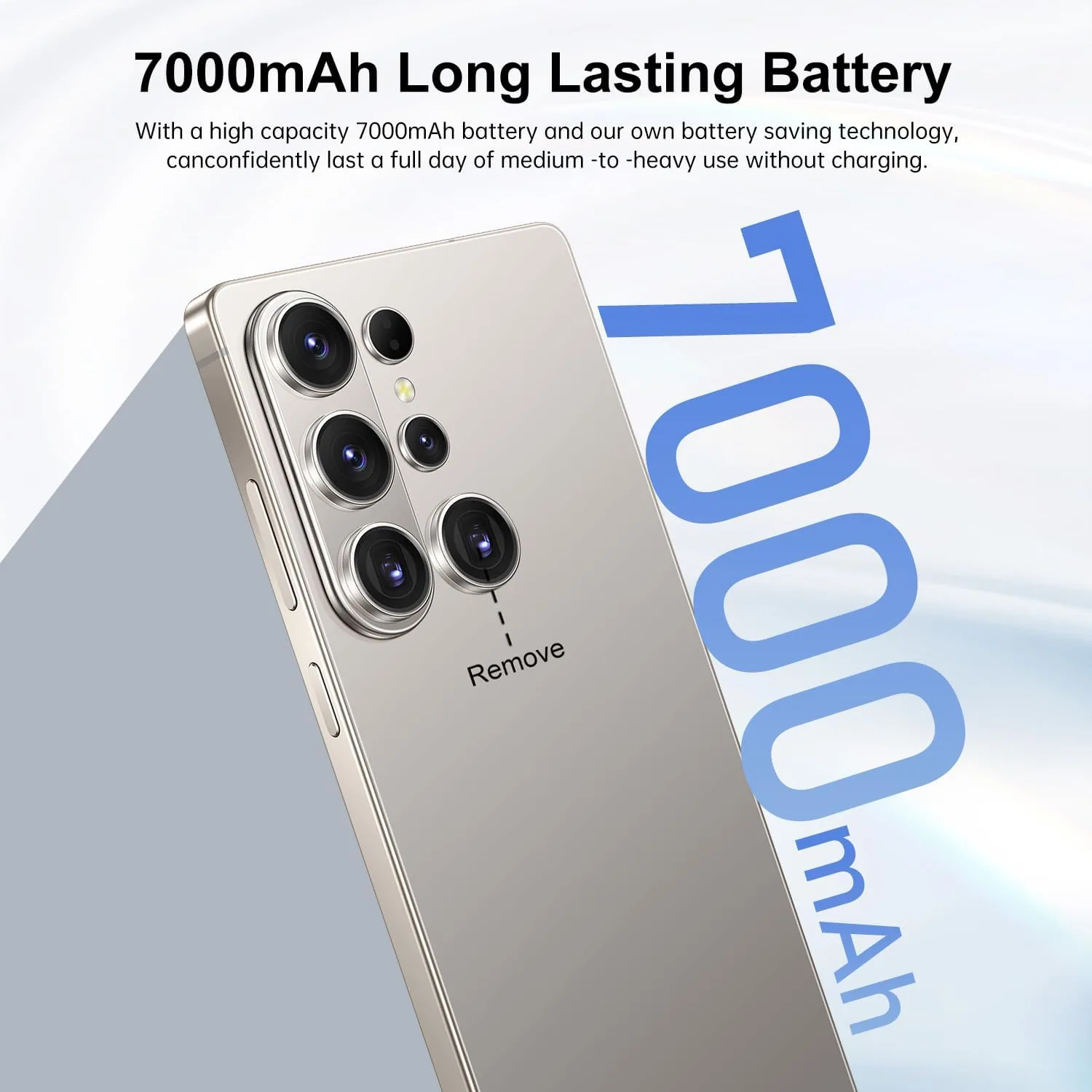 Huness 26 Ultra Unlocked Phone,Built in Pen The Phone,Cell Phone Battery 7000mAh 6.99" HD Screen,Android 15 16+512GB Smartphone,Dual SIM/5G/Face ID/Fingerprint Lock/GPS (Grey)