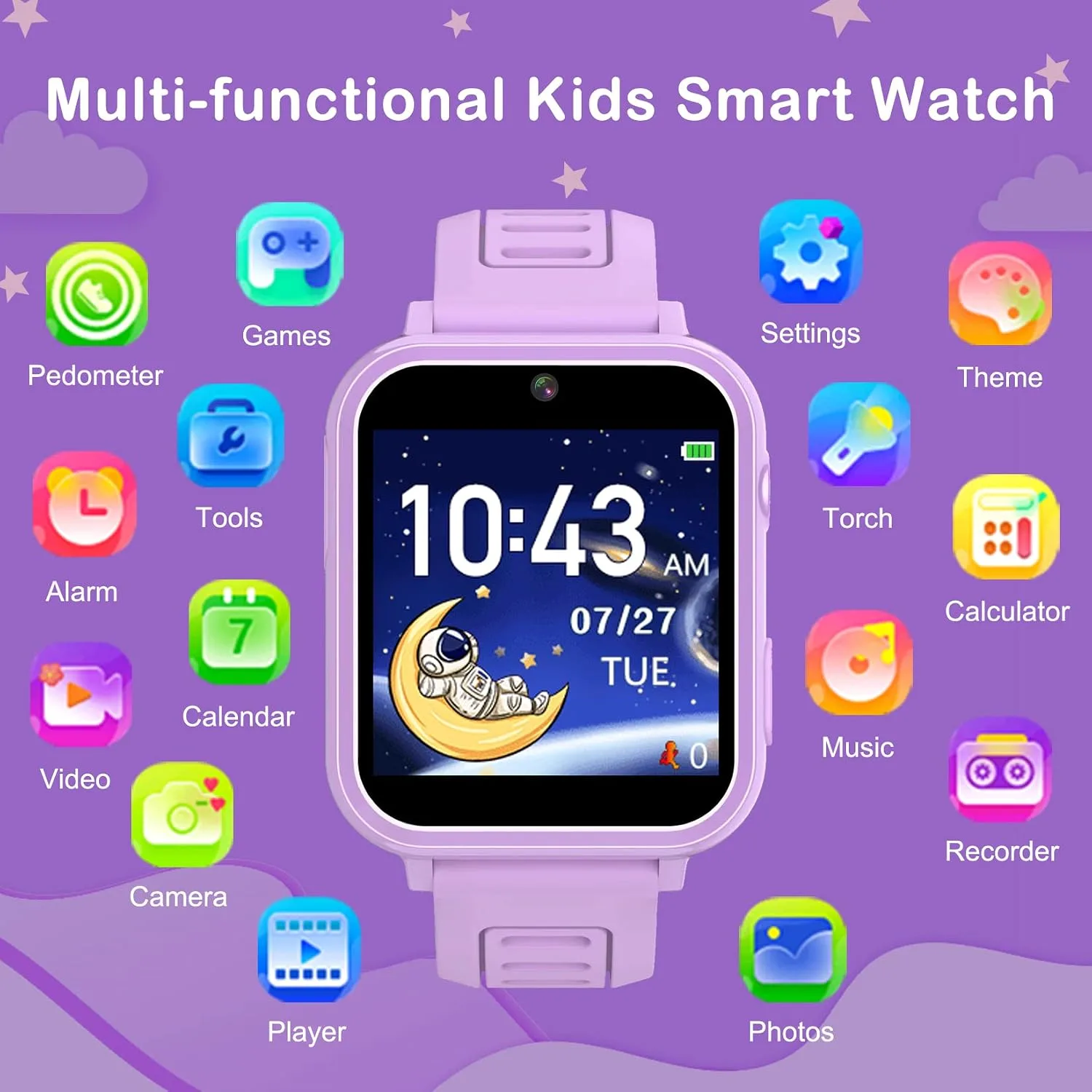 Kids Smart Watches Girls Gifts Age 3-12, Smart Watch for Kids with 39 Games
