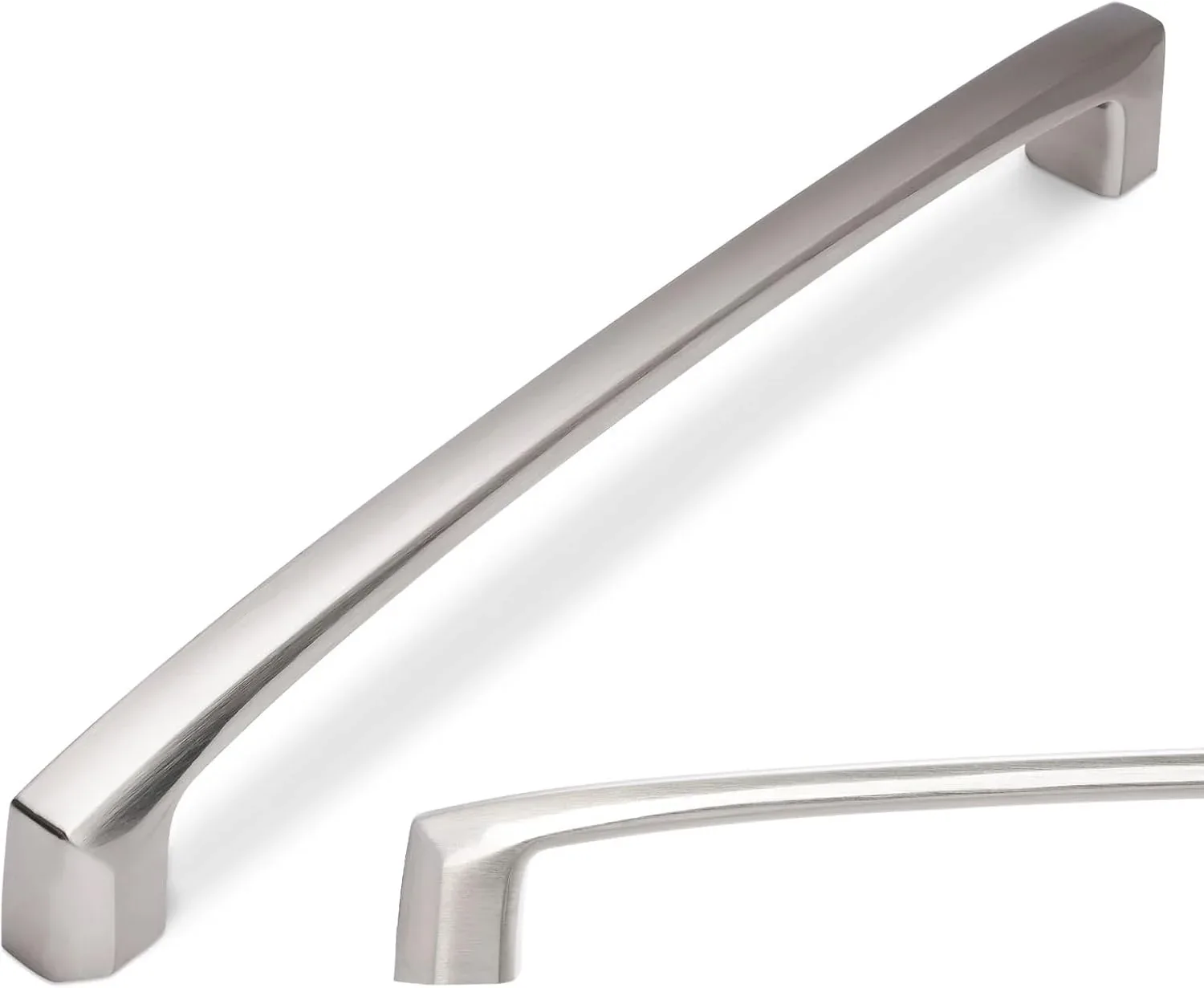 Manija para mueble y closet 10 piezas níquel satinado cepillado 19 cm