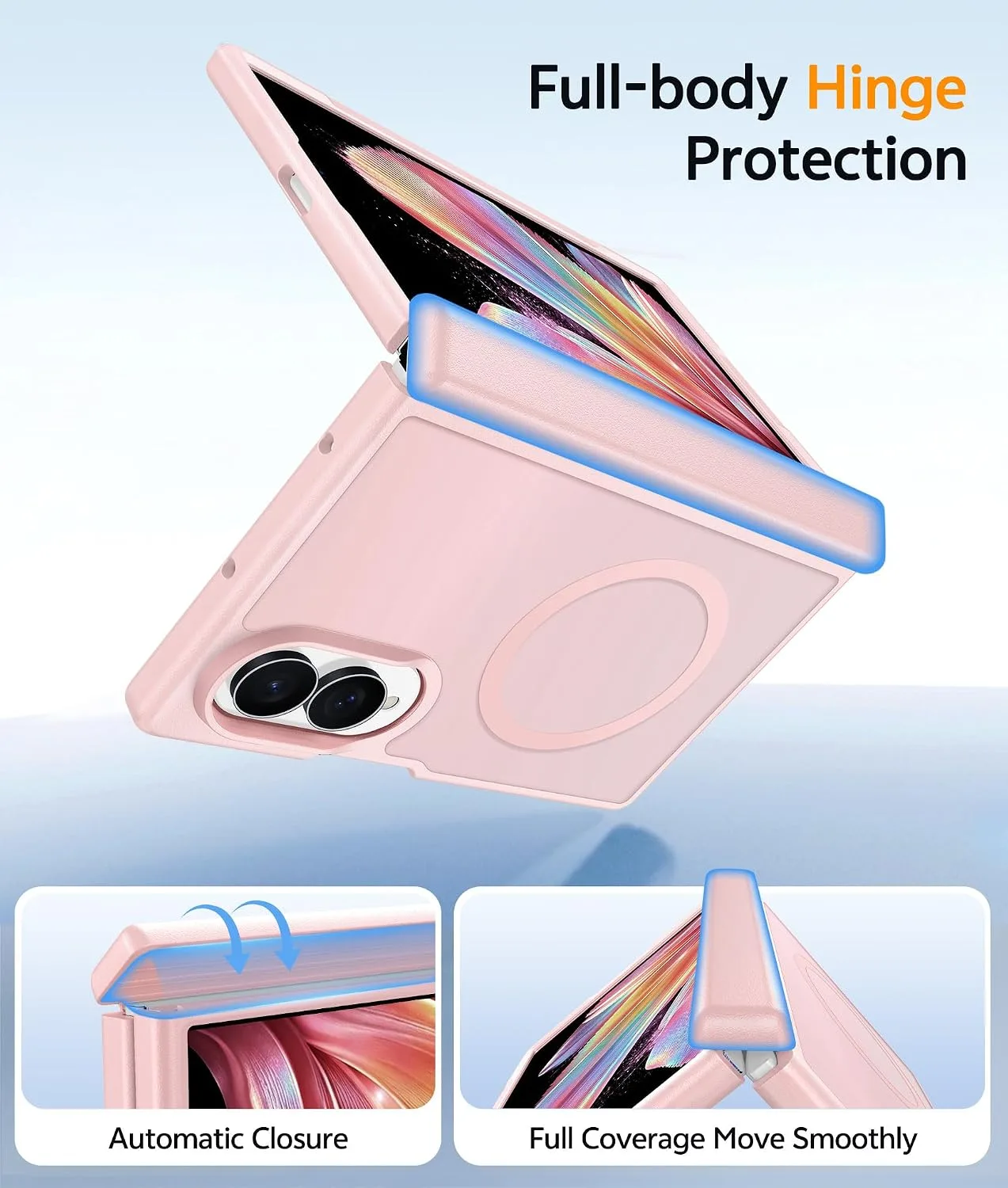 FNTCASE for Samsung Galaxy Z Fold 8 Case, Fit for Magsafe, Hinge Protection