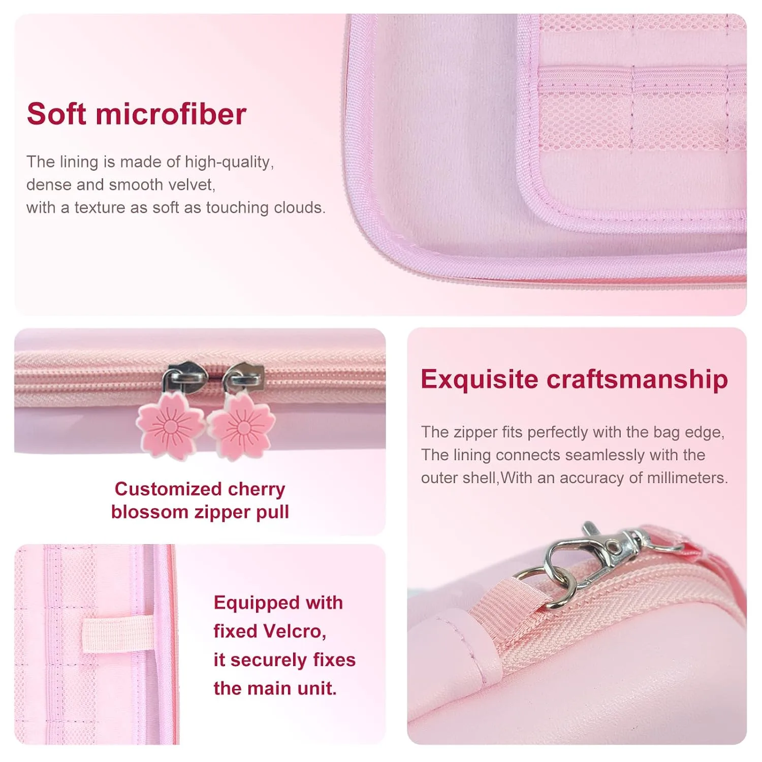 Pink Travel Carrying Case Accessories Kit Compatible with Nintendo Switch 2 (2025).Pink Switch 2 Hard Protective Cover,Adjustable Stand,Screen Protector & Cute Thumb Grips 10 in 1 Gift.