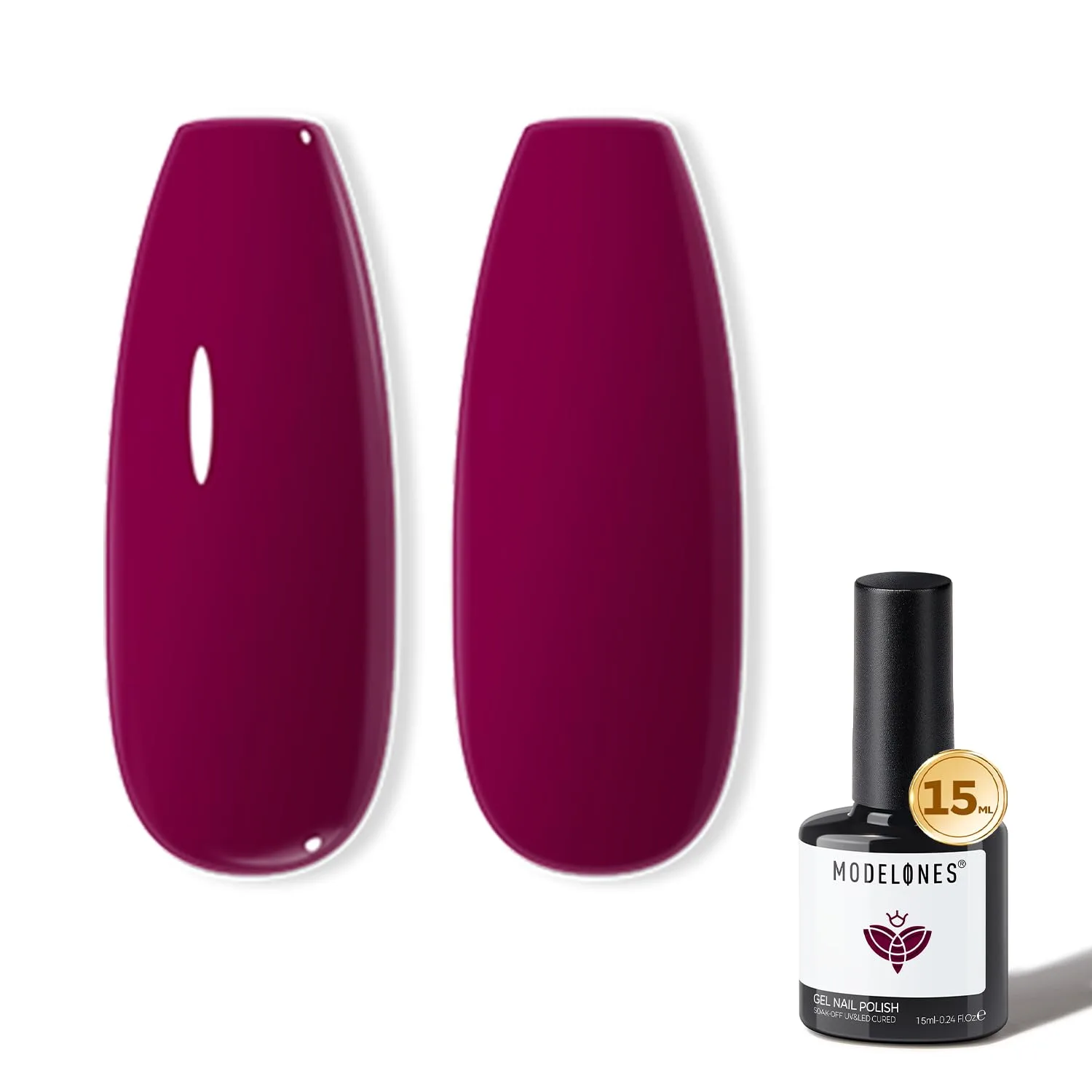 modelones Plum Red Gel Nail Polish, 28+Days Long-Lasting