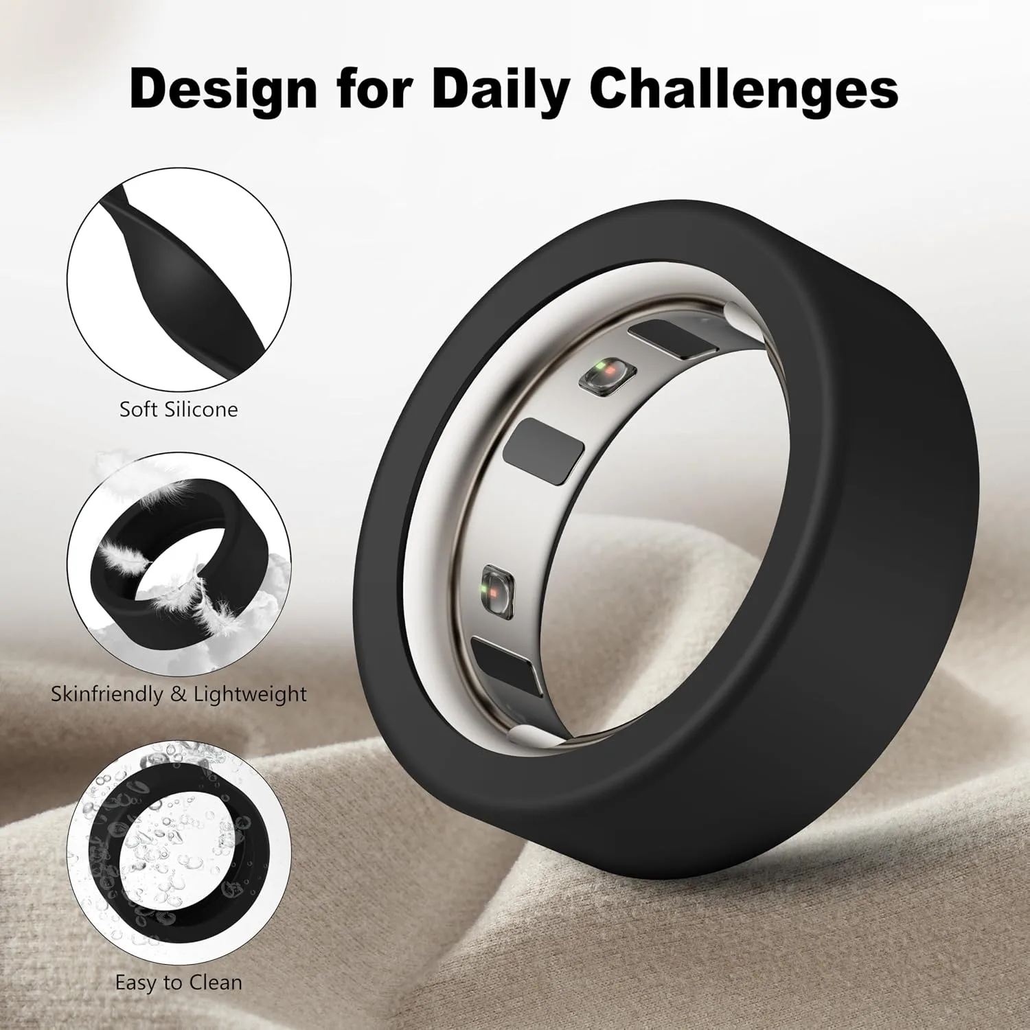 Protector Compatible for Oura Ring 4/Gen4 Ceramic/Gen3 Cover,Scratch-proof