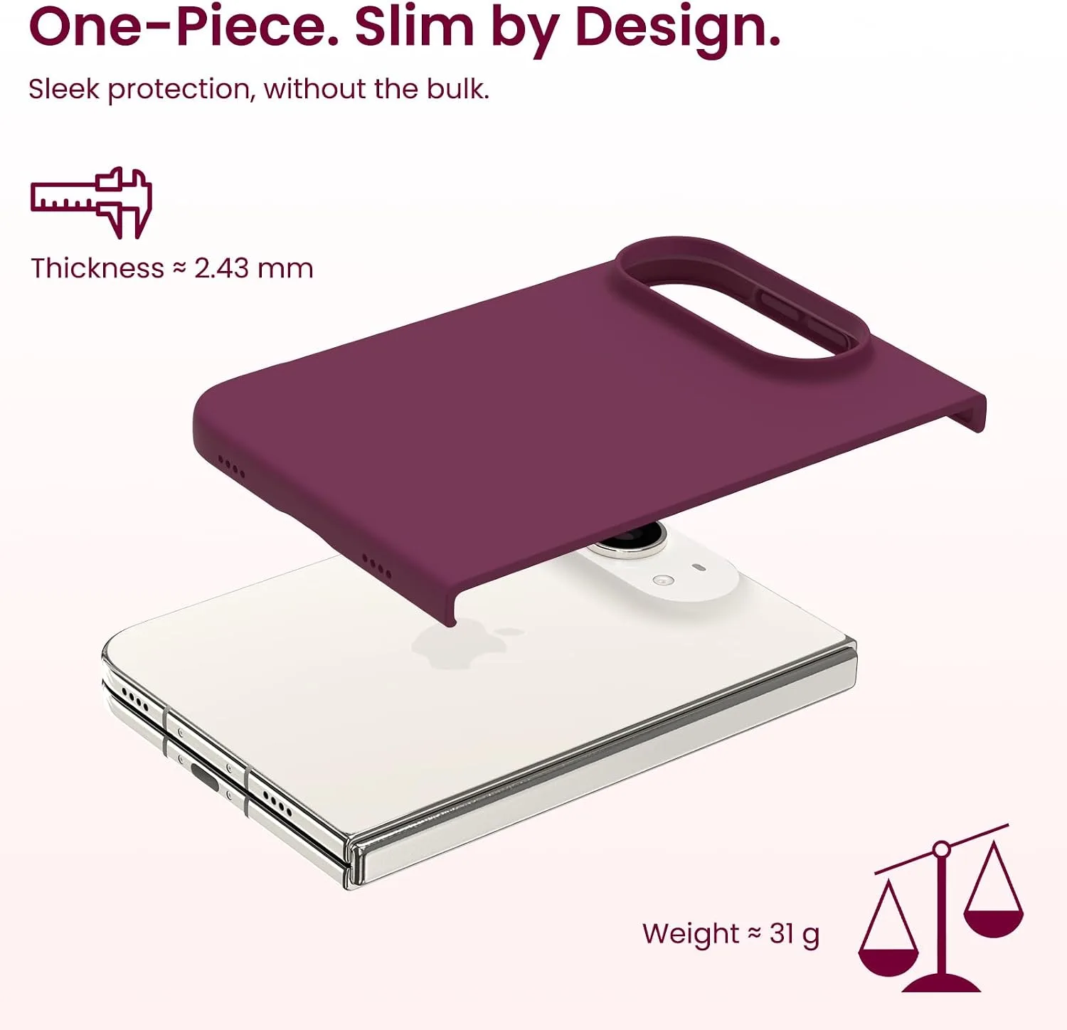 ORNARTO for iPhone Duo Case,Magnetic Slim Liquid Silicone,Wine Red