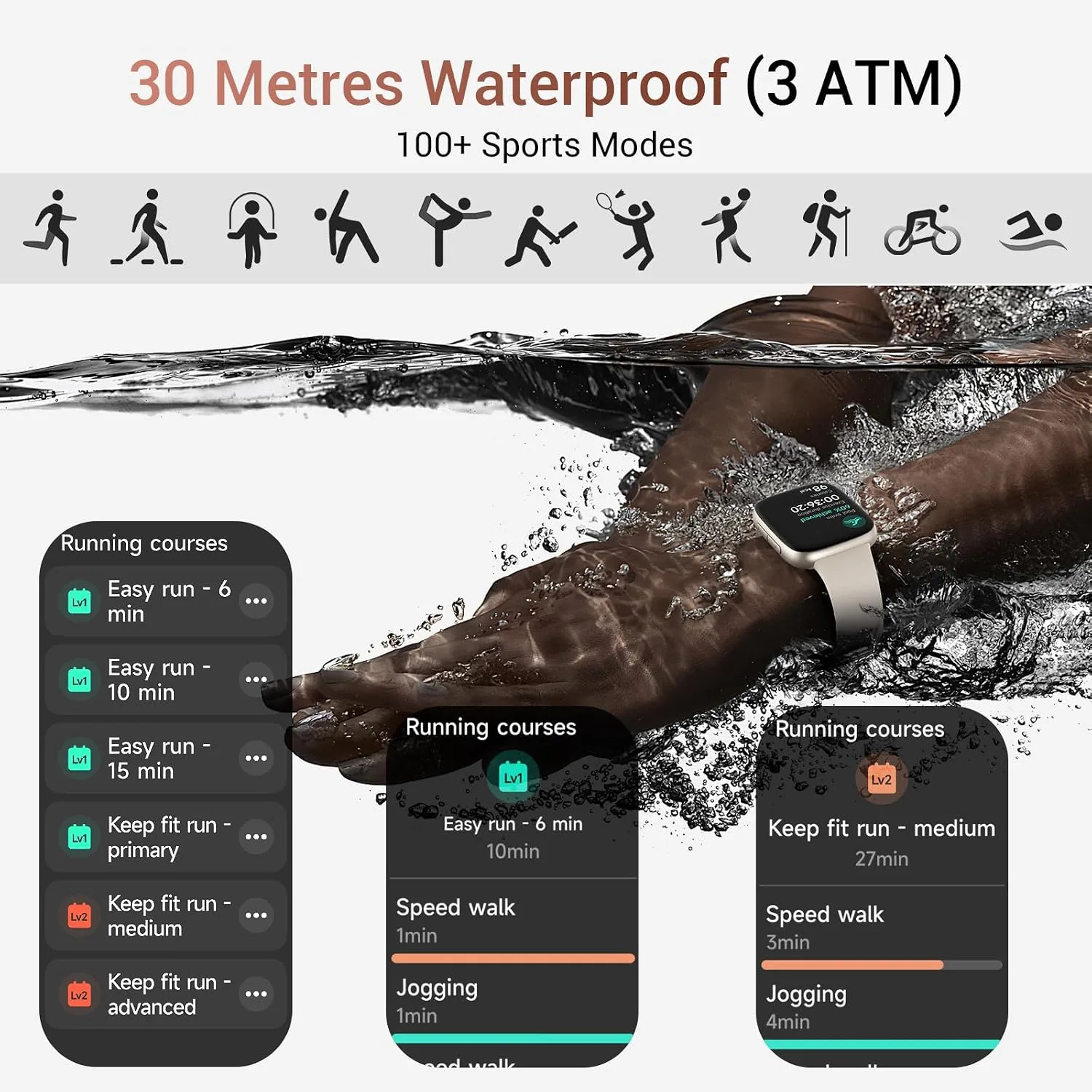 Smart Watch for Women/Men, Answer/Make Call, 1.85" AMOLED Always-On Screen