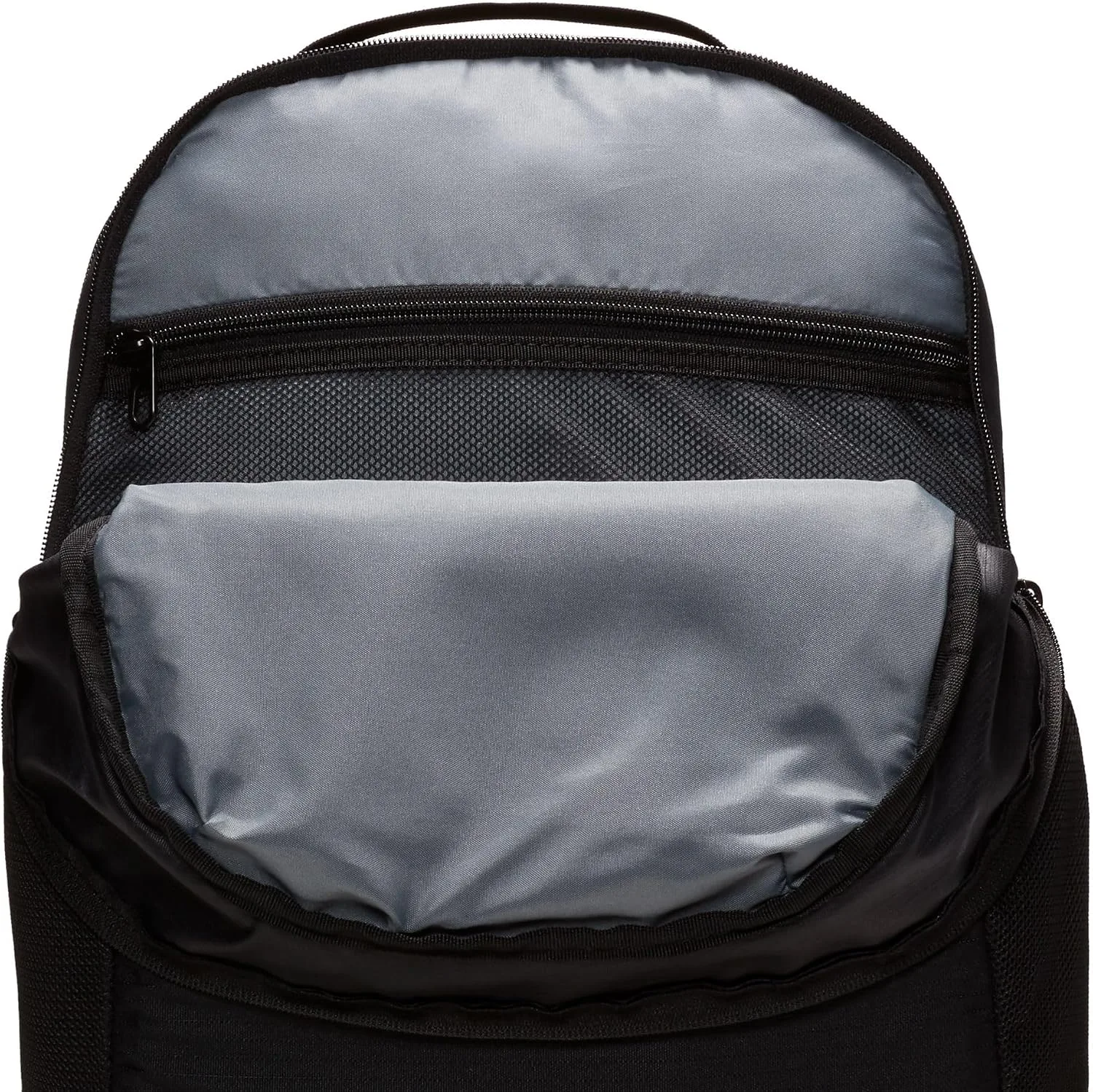Nike Brasilia Medium Training Backpack for Women and Men with Secure Storage & Water Resistant Coating, Black/Black/White