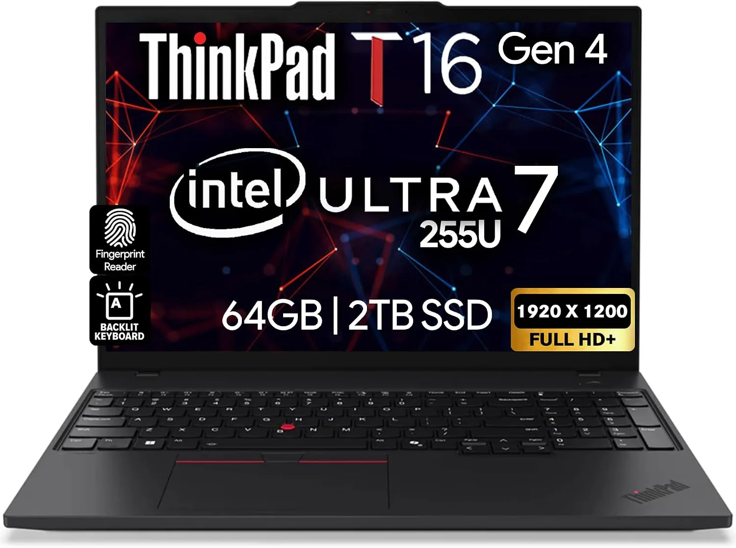 Lenovo ThinkPad T16 Gen 4 Intel Core Ultra 7 255U, 64GB DDR5 RAM, 2TB SSD