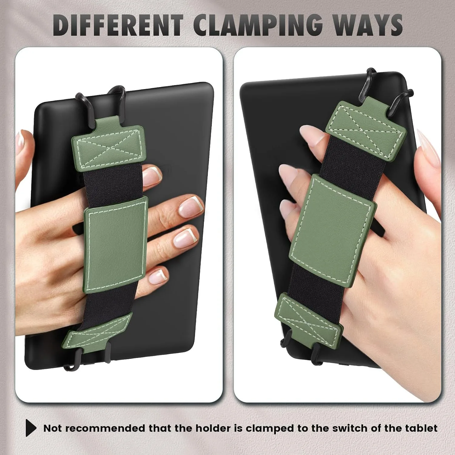 MoKo Soft Hand Strap for 6-8" Kindle eReaders Fire Tablet, Celadon