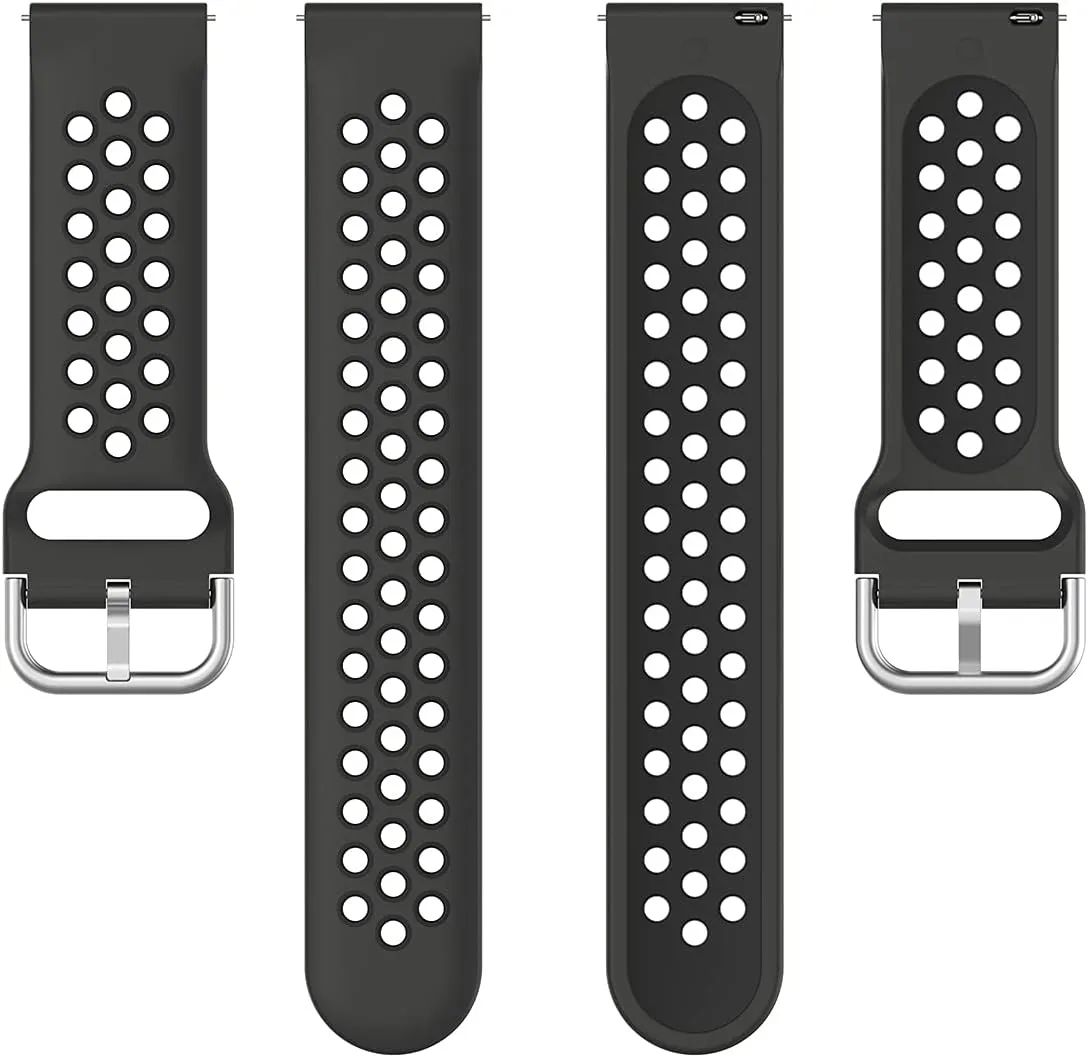 E ECSEM Compatible with COROS PACE 2 & COROS APEX 42mm & COROS APEX 2 Bands Two-Toned Silicone Breathable Replacement Sport Strap Quick-Release Wristband for COROS PACE 2 Smart Watch Women Men