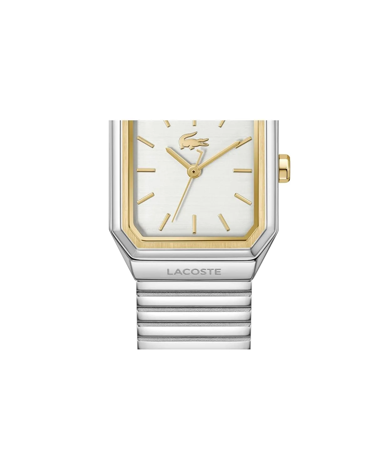 Lacoste Rene Women's Quartz Watch - Octagonal Case and Bezel, Three-Hand Dial, Mesh Bracelet - Modern, Vintage Timepiece - Gift for Her 23mm
