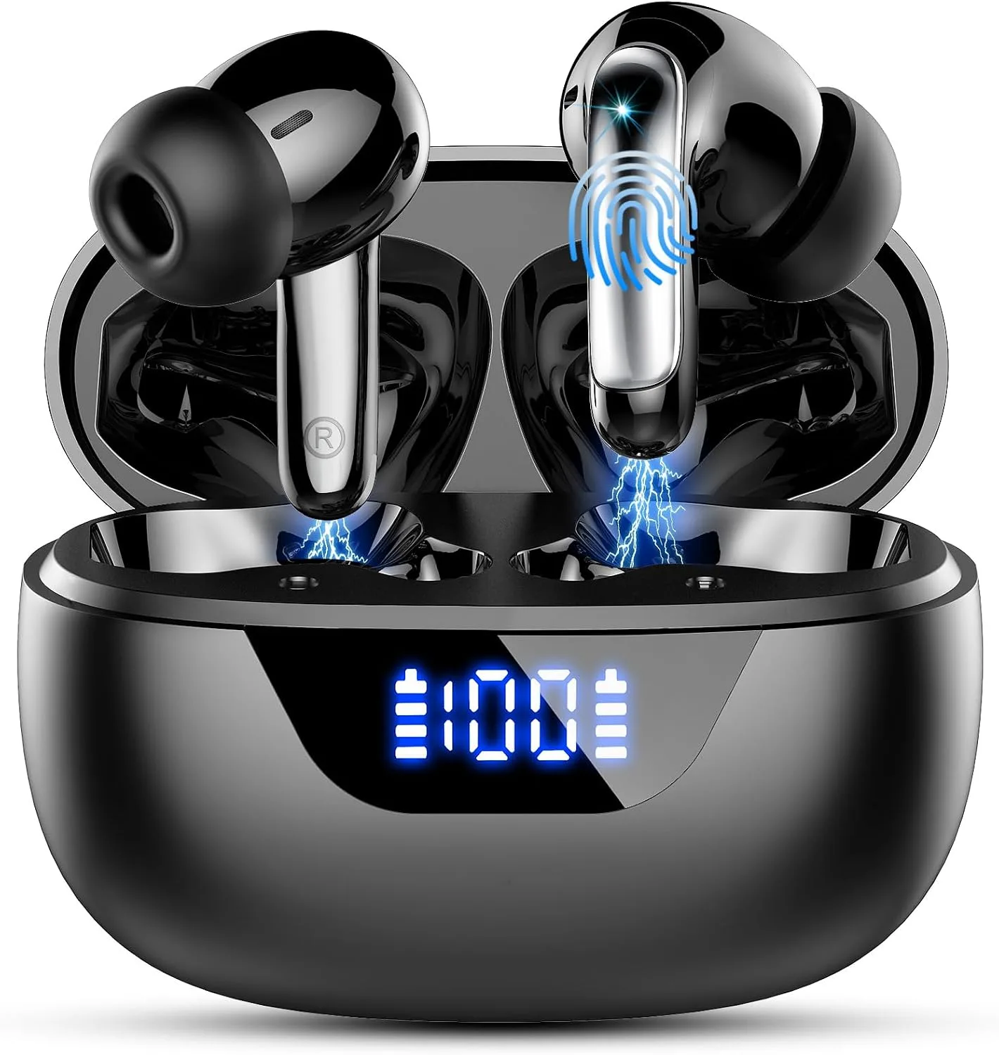 Wireless Earbuds, Bluetooth 5.4 Headphones, ENC Noise Cancelling Ear buds
