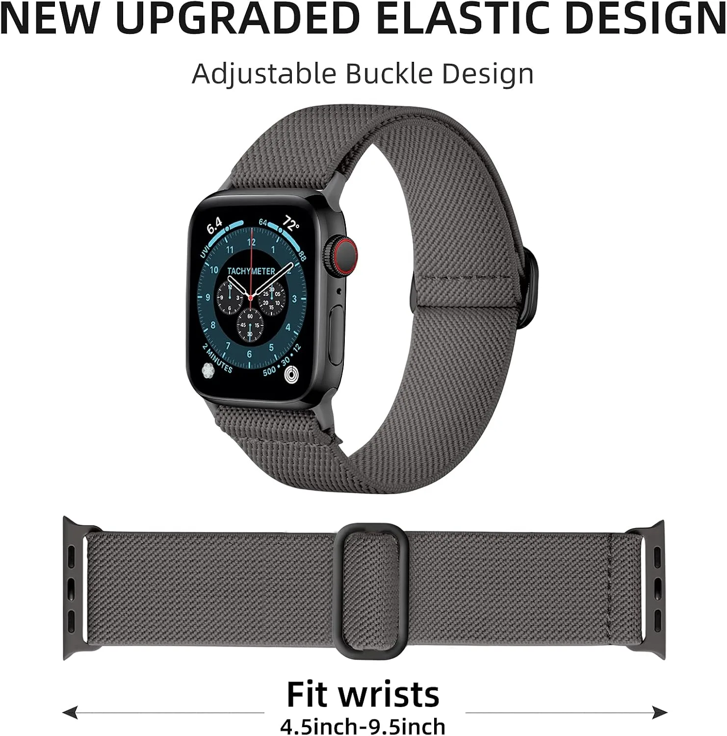 DaQin 3 Pack Stretchy Solo Loop Compatible with Apple Watch Bands Men Women