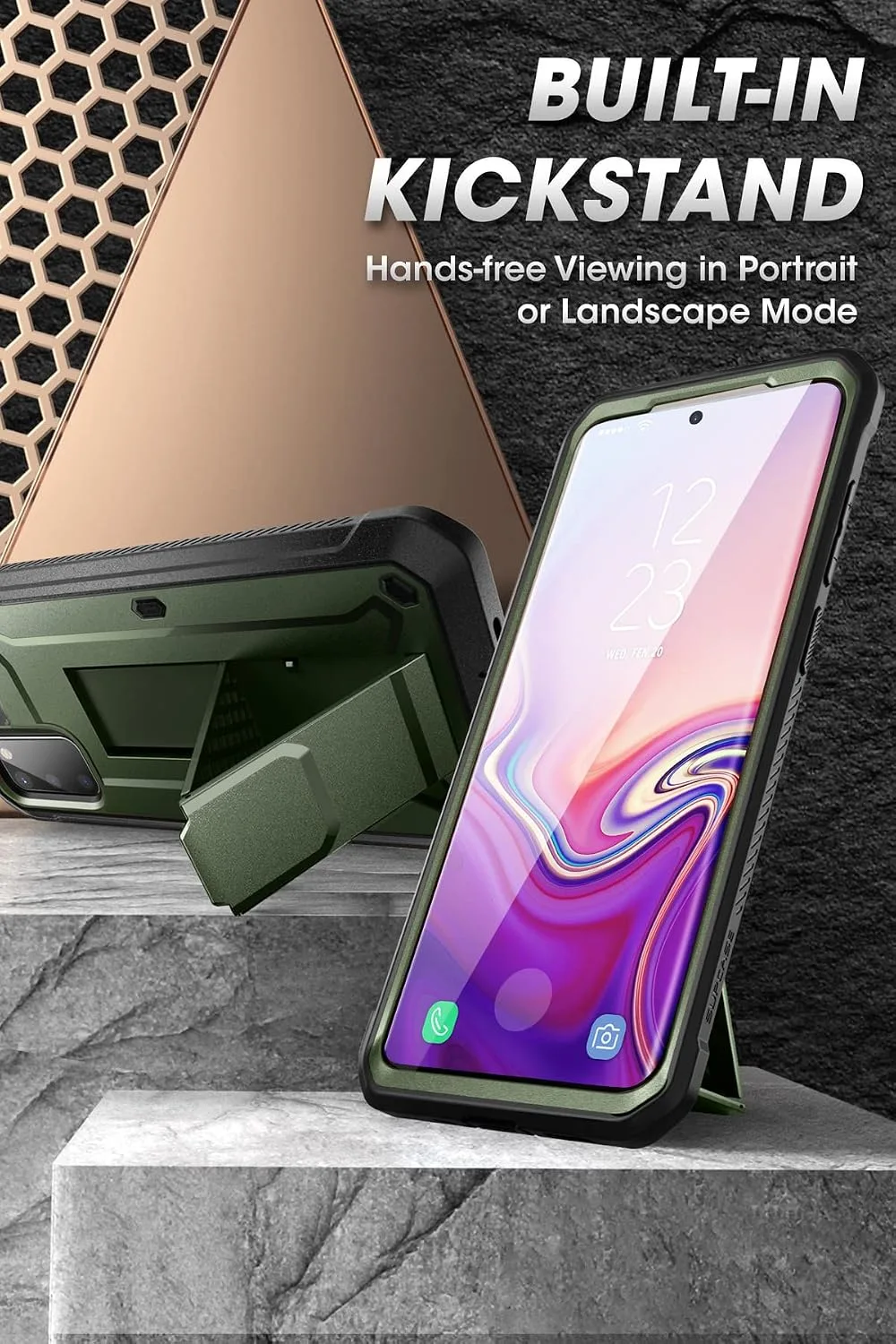 SUPCASE for Galaxy S20 FE Case with Built-in Screen Protector, Green