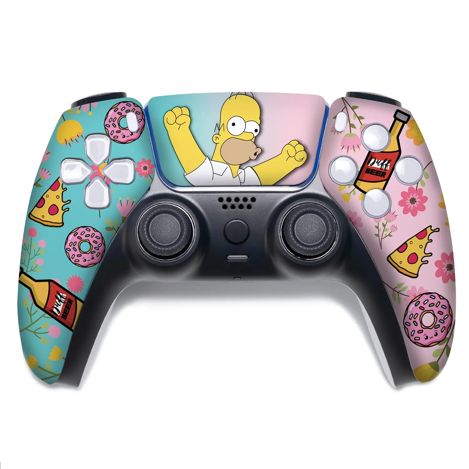 Simpsson Custom PS-5 Controller Wireless compatible with Play-Station 5 Console by BCB Controllers | Proudly Customized in USA with Permanent HYDRO-DIP Printing (NOT JUST A SKIN)
