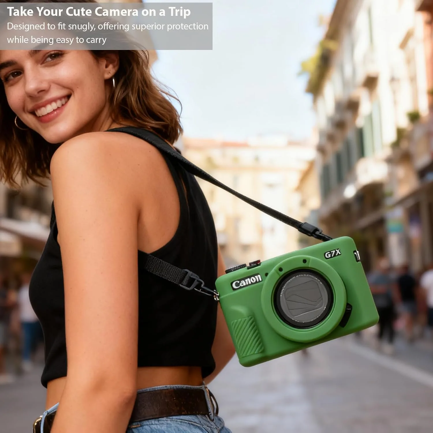 Camera Case for Canon G7X Mark II / G7X II - Green