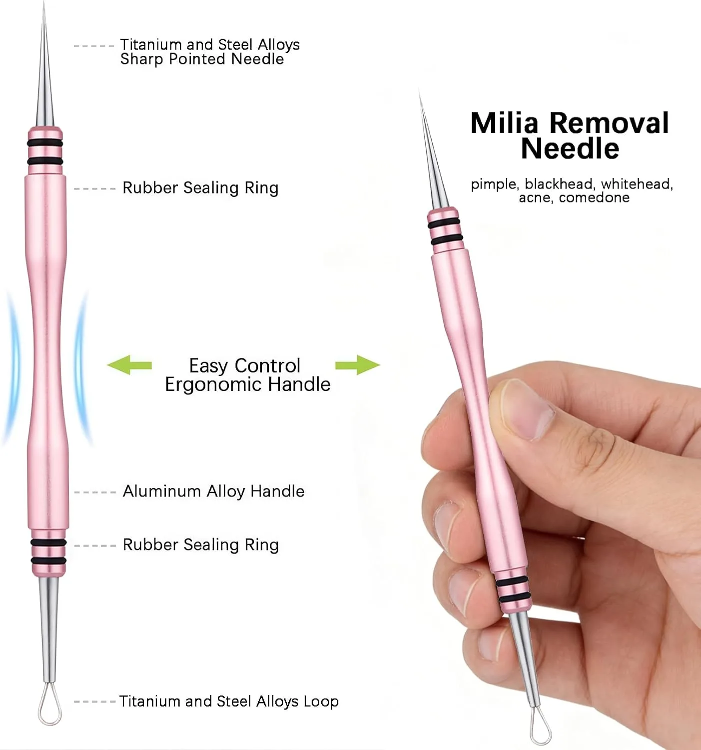 SGNEKOO Professional Milia and Blackhead Remover Tool Kit