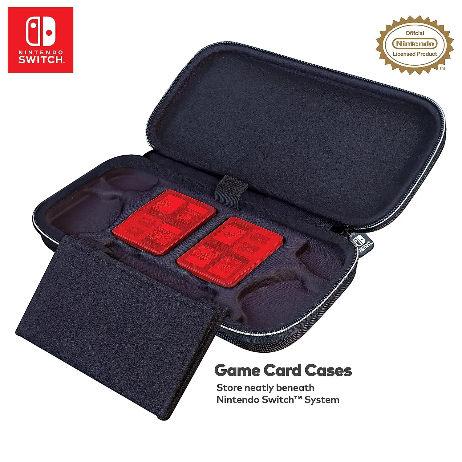 Game Traveler Deluxe Licensed Travel Case for Nintendo Switch, Red - R.D.S. INDUSTRIES, INC. (NNS40R)