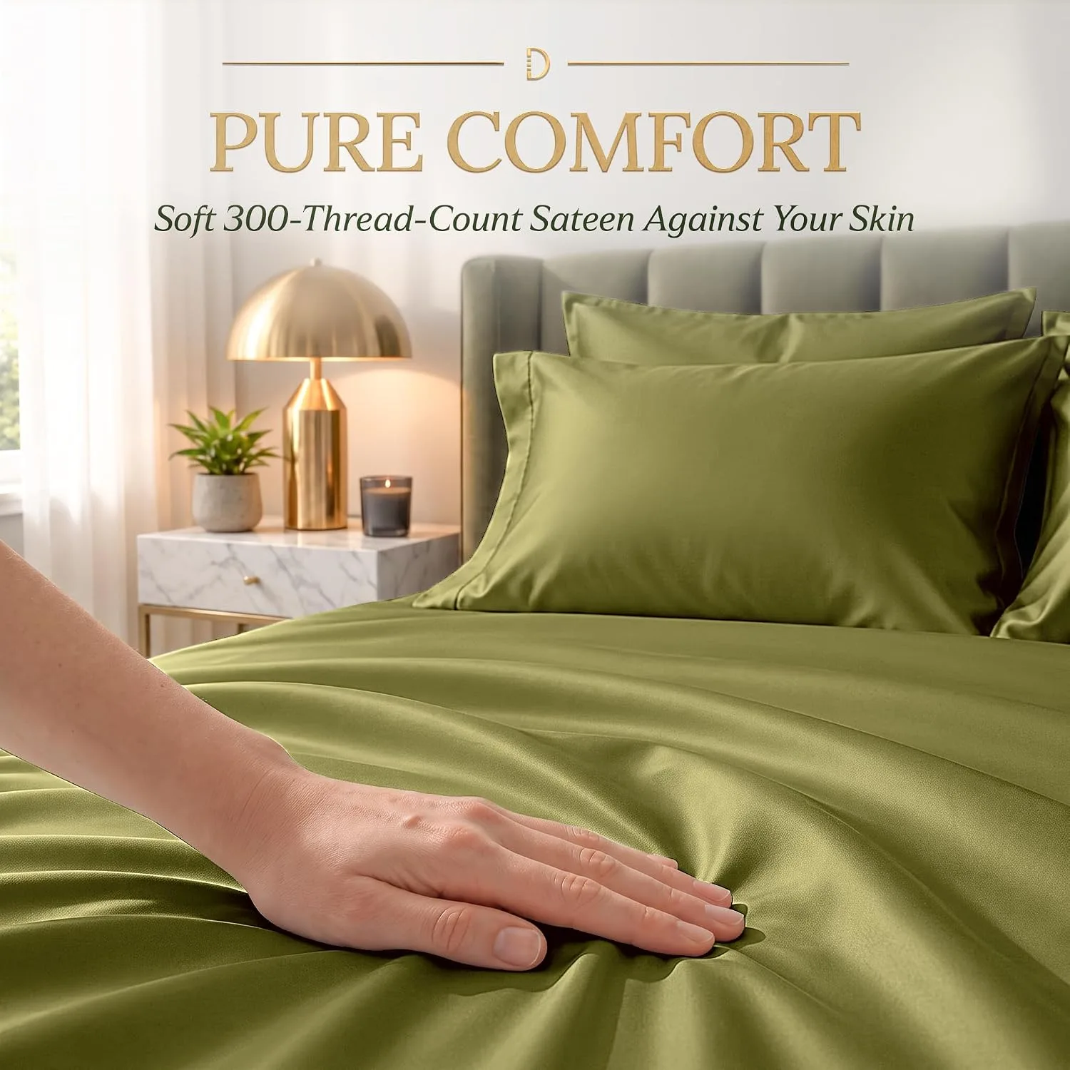 DECOLURE 100% Viscose from Bamboo Sheets King Size | 6 Pc Cooling Bed Set