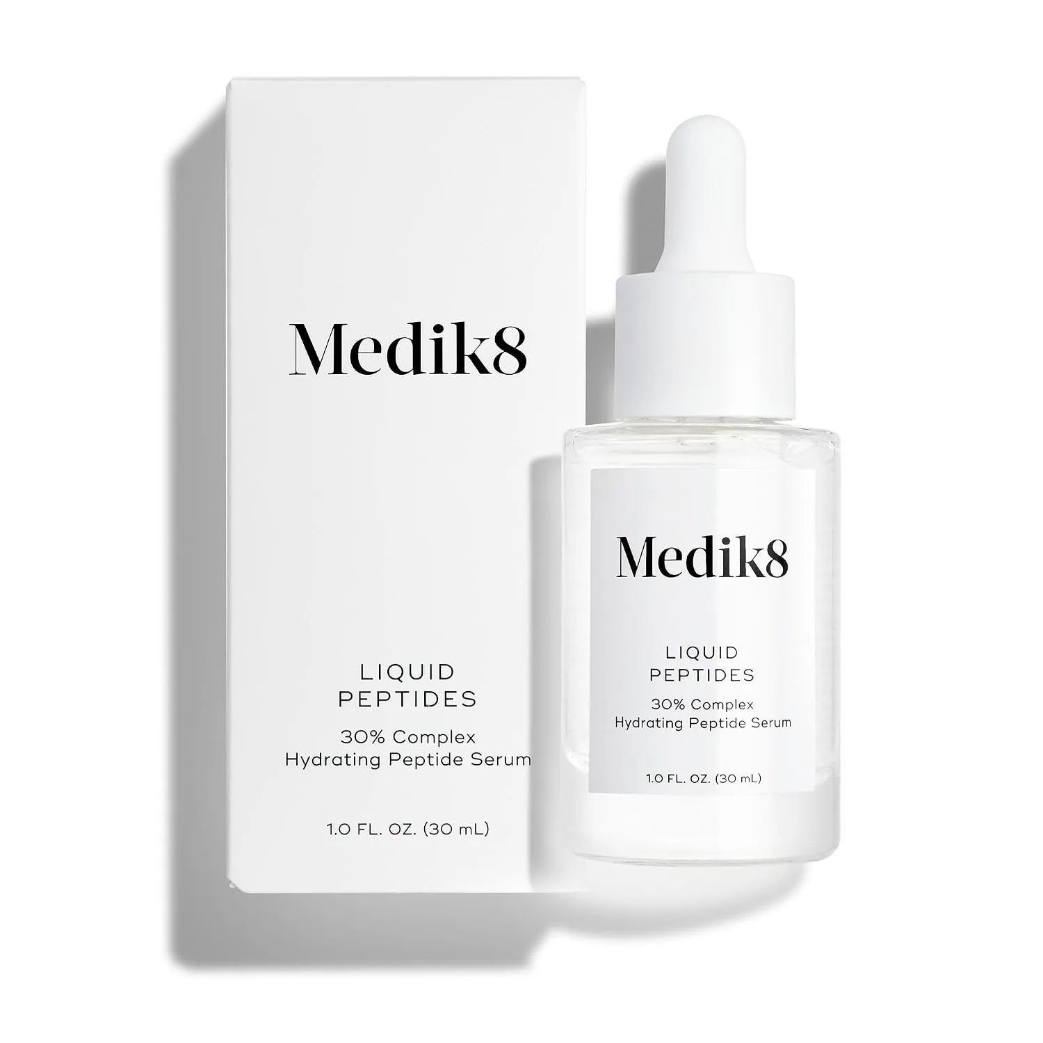 Medik8 Liquid Peptides - Multi Peptide Face Serum For Women and Men - Smooths Wrinkles and Fine Lines - Hydrating and Anti Aging Serum - 1.0 oz