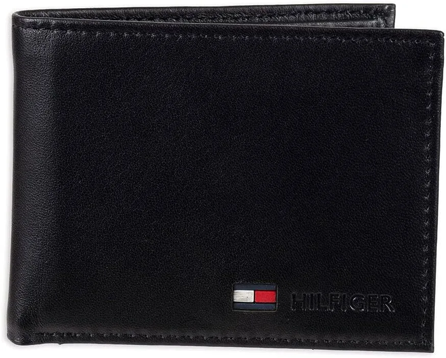 Tommy Hilfiger Men's Leather Orson RFID Bifold Wallet with Removable Passcase