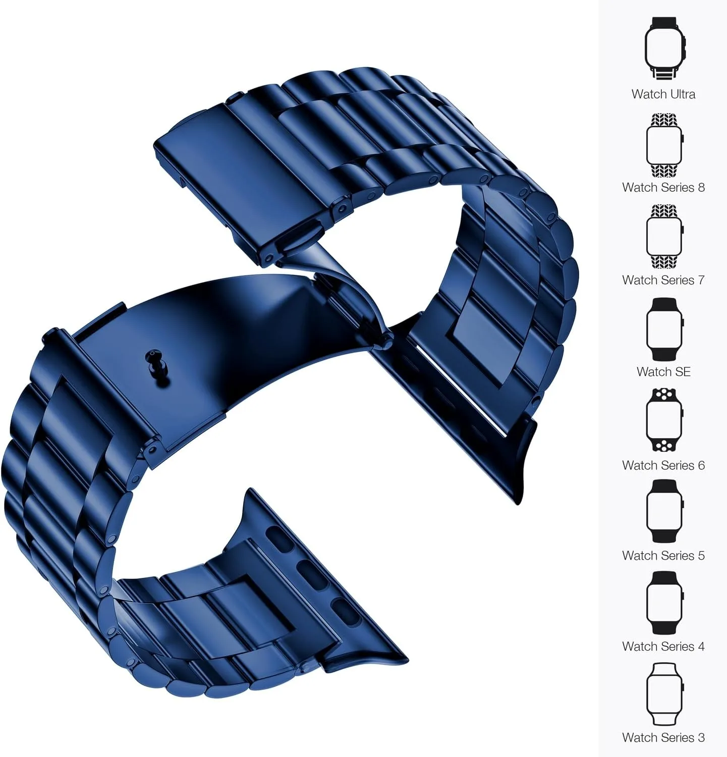 EPULY Metal Band Compatible with Apple Watch Bands for Men 42/44/45/46/49mm