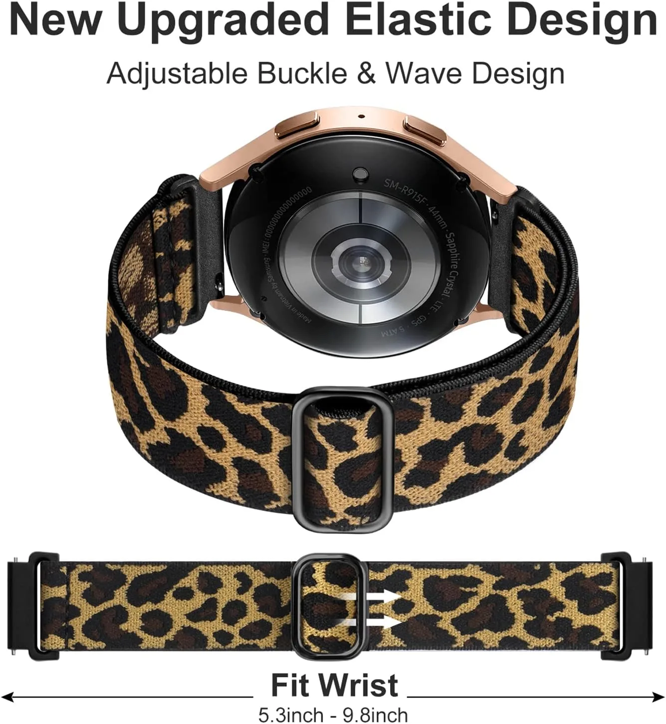 Lerobo Elastic Bands Compatible with Samsung Galaxy Watch 7 6 5 4 40mm 44mm/Watch 6 Classic 43mm 47mm/Watch 4 Classic Band 42mm 46mm/Watch FE/5 Pro/Active 2,3 Pack Soft Adjustable Nylon Sport Band