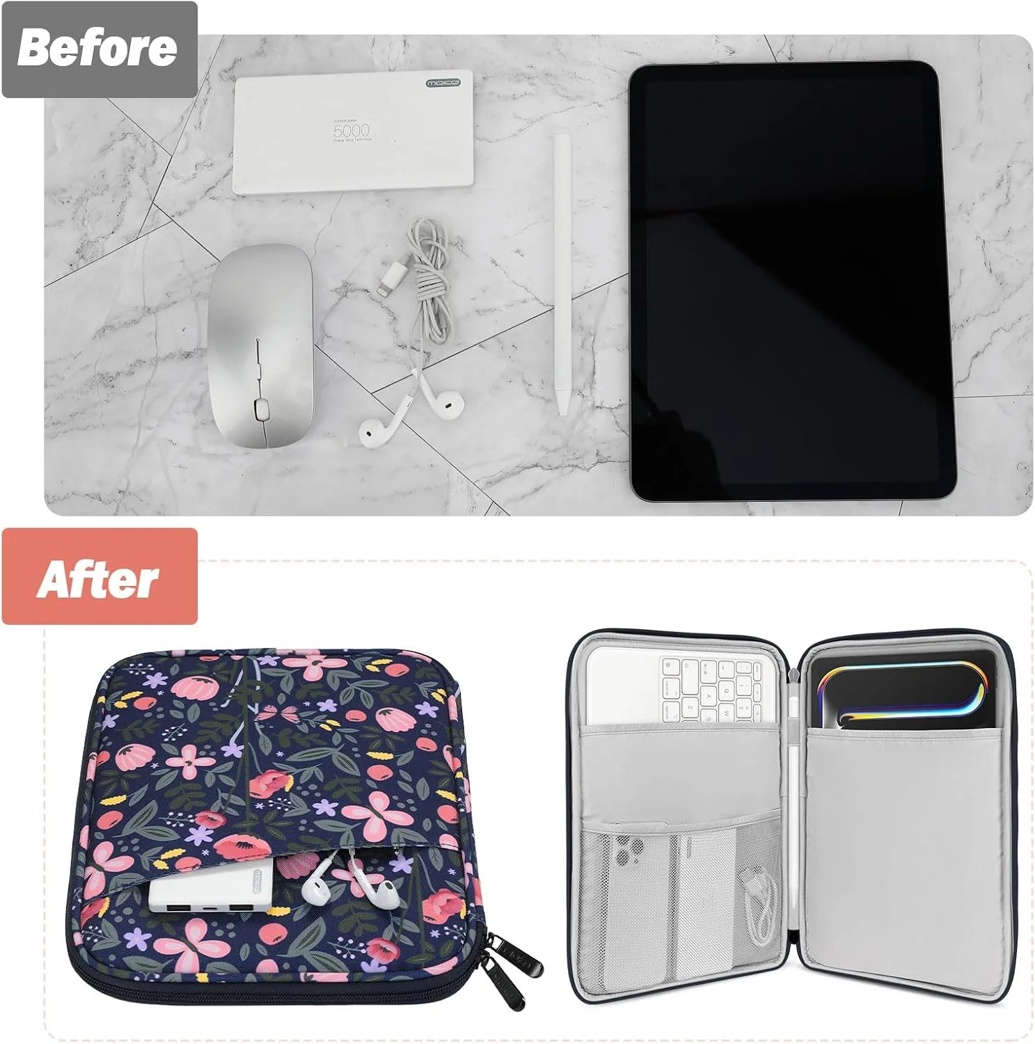 MoKo 9-11 Inch Tablet Sleeve Bag Carrying Case with Accessory Pocket