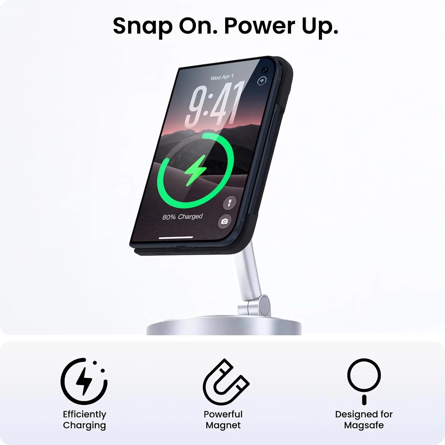 ORNARTO for iPhone Duo Case,Magnetic Slim Liquid Silicone,Black