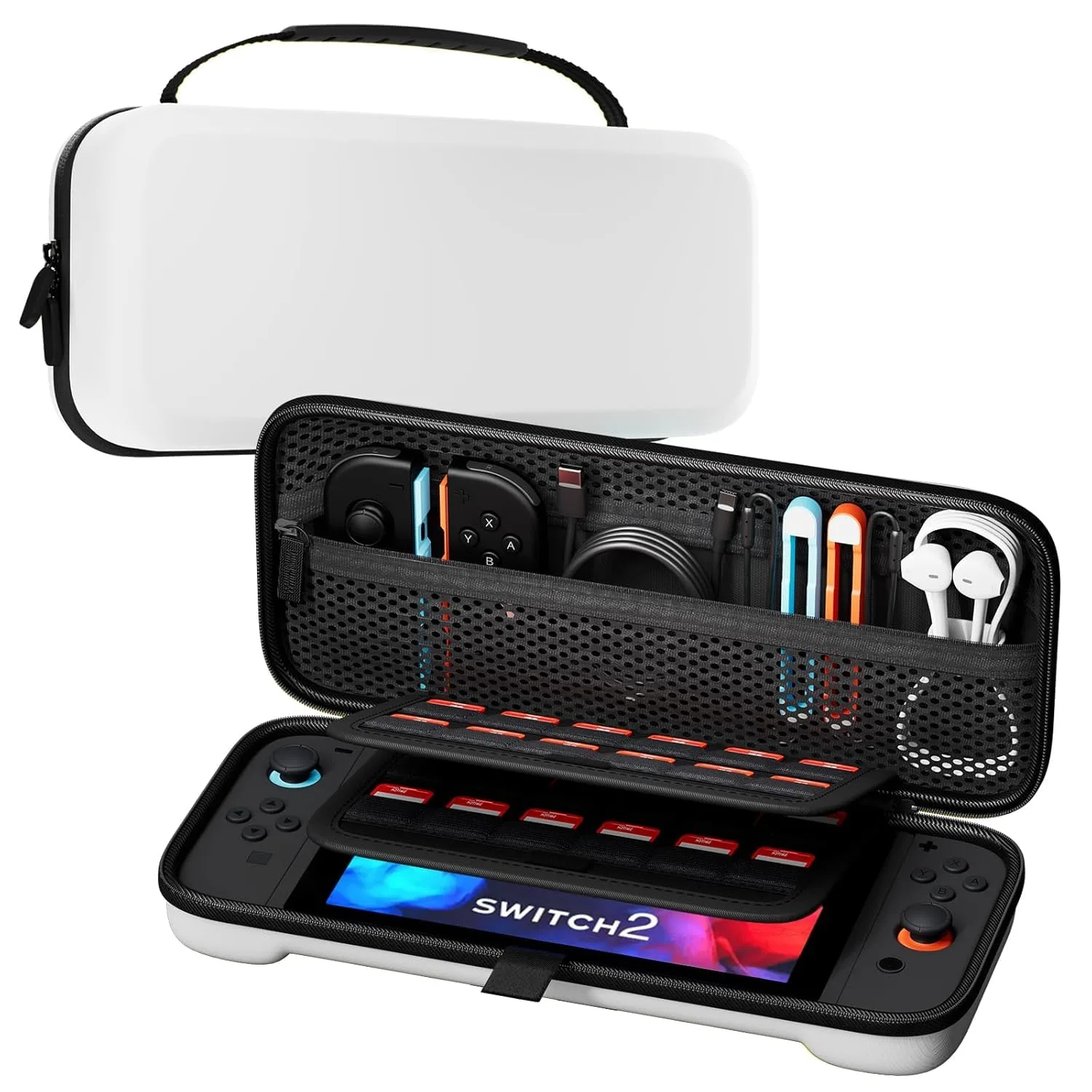 ProCase Carrying Case for Nintendo Switch 2 2025, Slim Travel Case -White