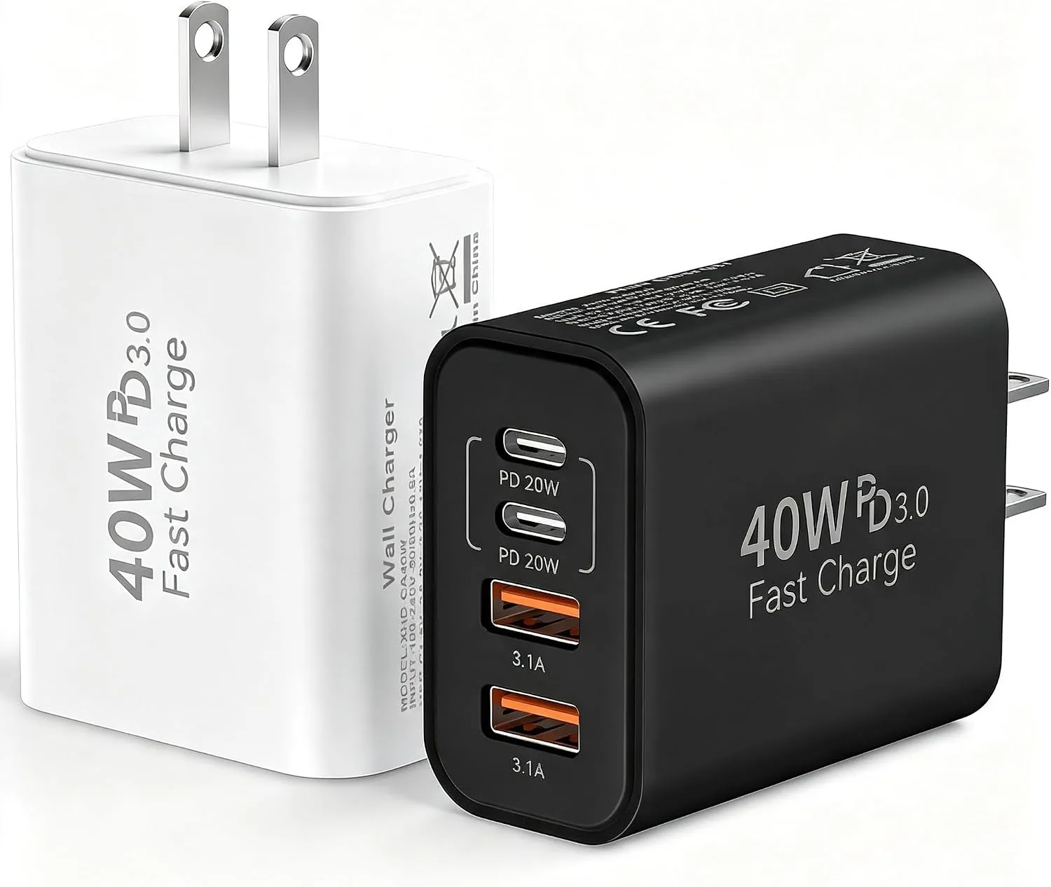 USB C Wall Charger Block, 40W USB Type C iPhone Charger Fast Charging Block