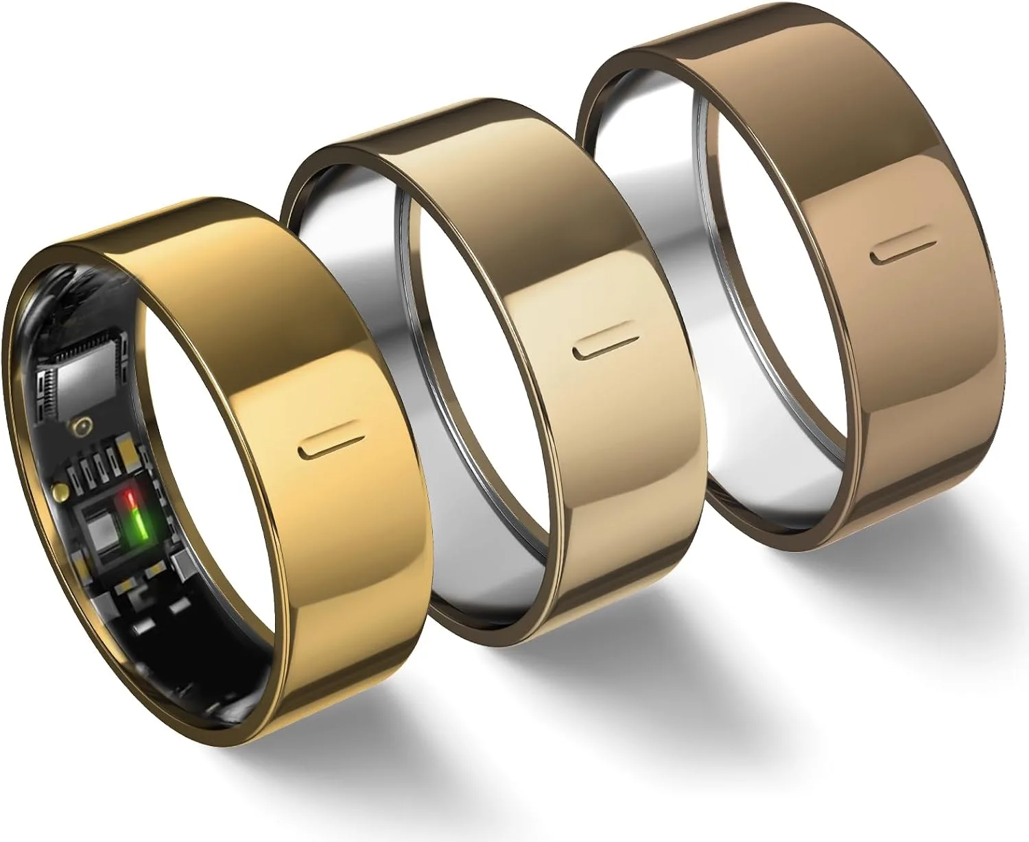 Protector para anillo Blikwyt compatible con Ultrahuman Ring Air y Pro tamaño 8 bronce, champaña y dorado