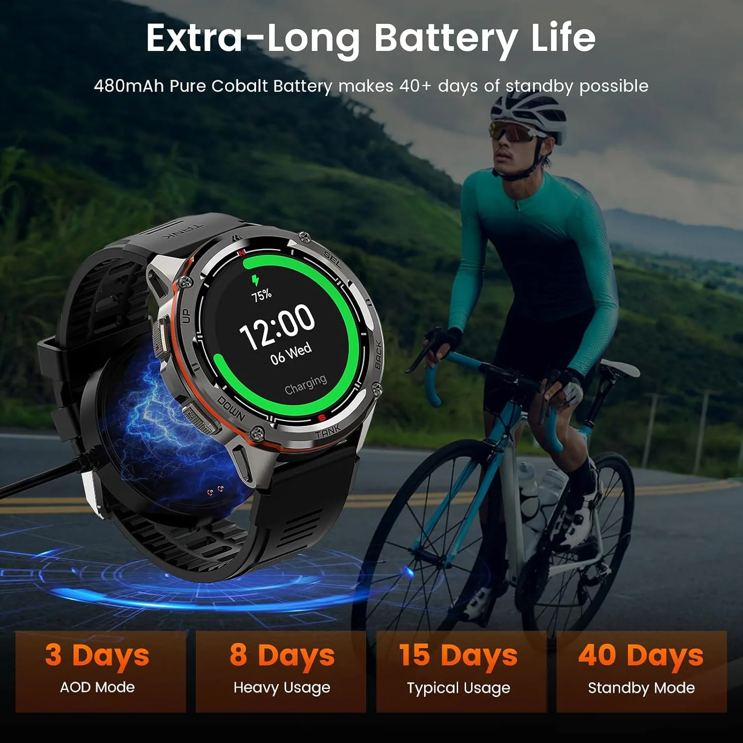 T3 Ultra Smart Watches for Men, GPS, Rugged, Stainless Steel Body