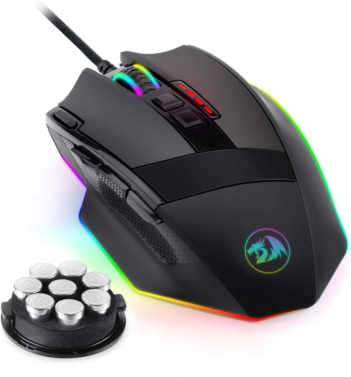 Mouse Gamer Redragon M801 RGB 16000 DPI 9 Botones Programables Negro
