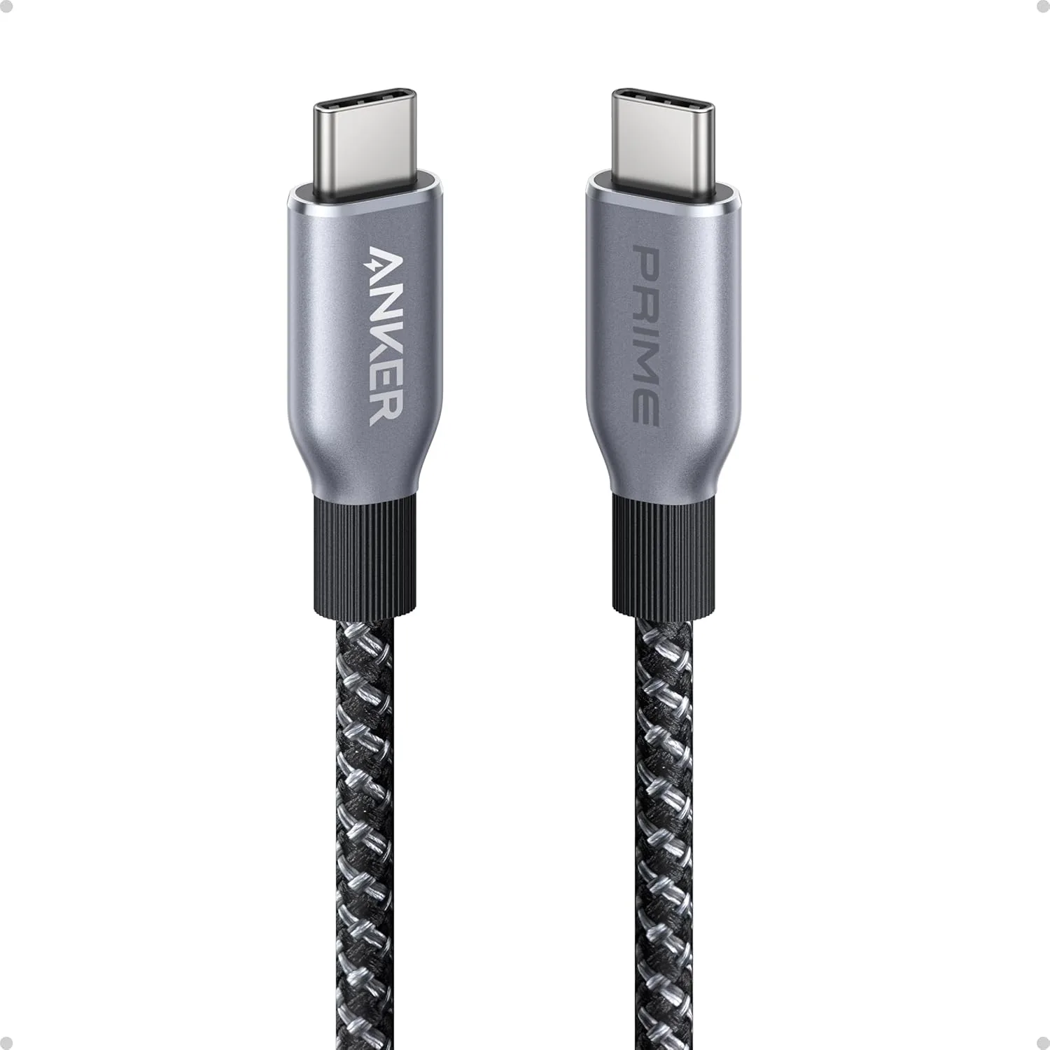 Anker Prime USB C to USB C Cable, 240W Fast Charging Durable Cable (1 ft)