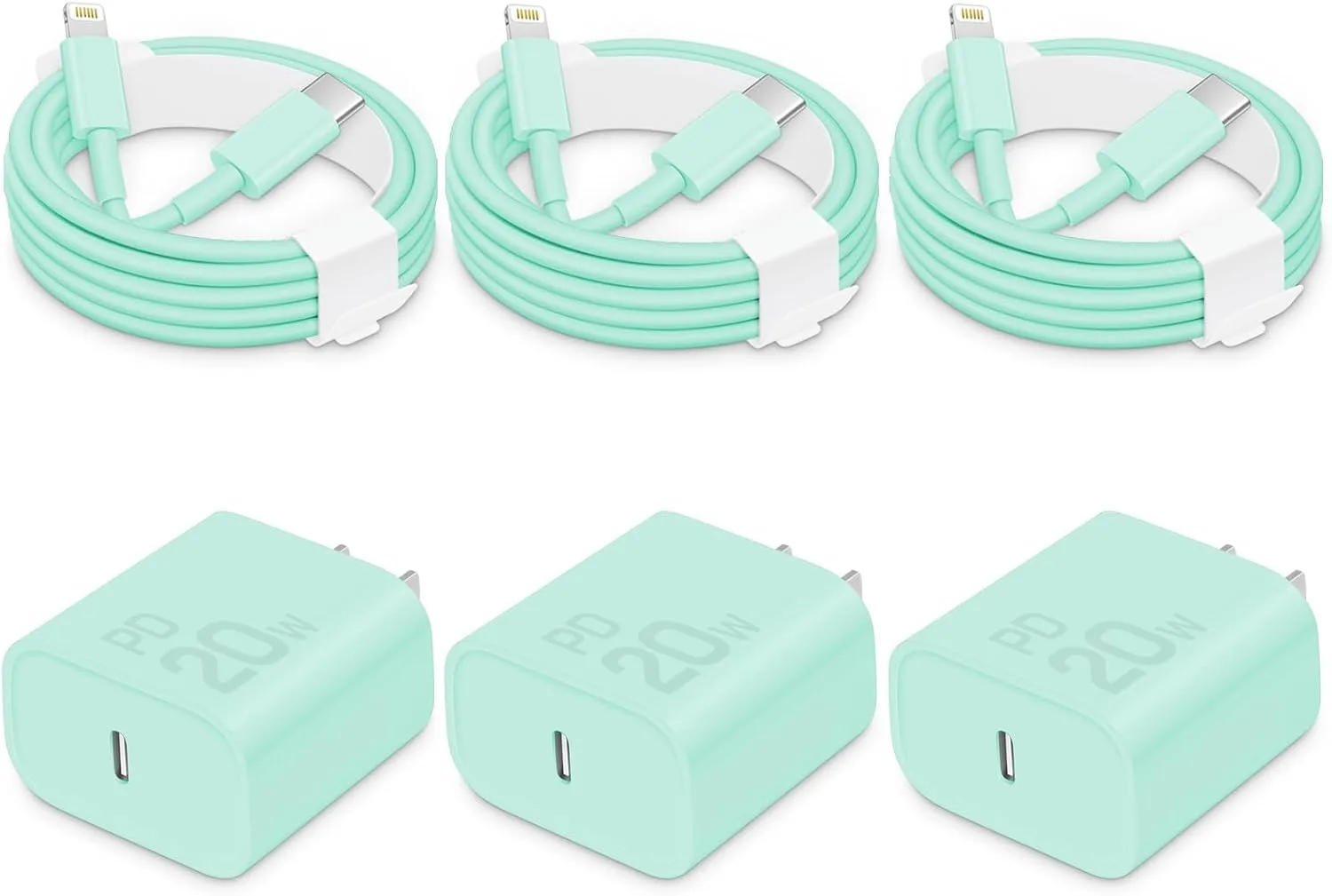CXX 20W Fast Charger for iPhone 14/13/12 [3-Pack, MFi Certified]