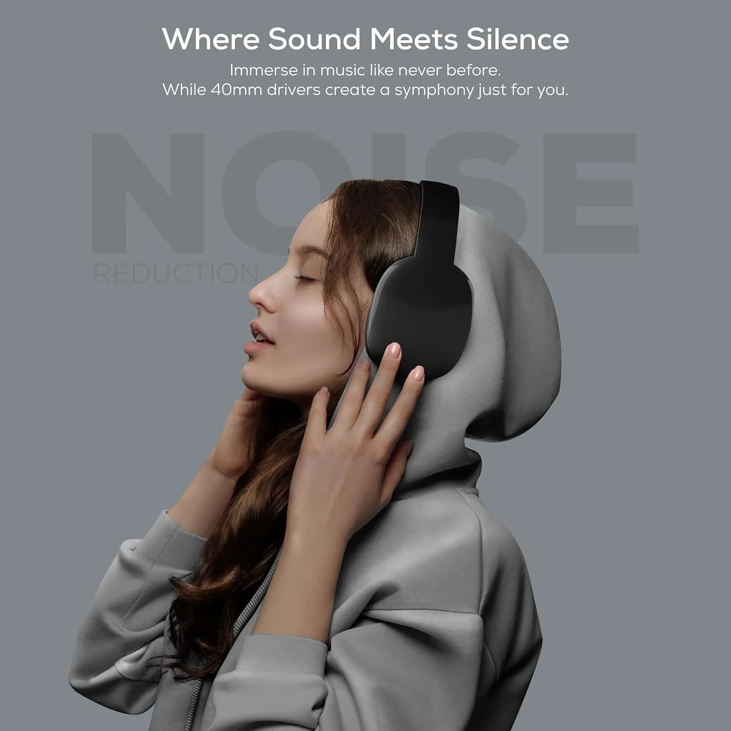 Gabba Goods Wireless Over Ear Bluetooth Headphones with Microphone - Wireless Headset -Noise Reduction - Bluetooth, Wired,Built in Micro SD for Travel, Home, Work TV,PC,Gaming,Cellphone (Black)