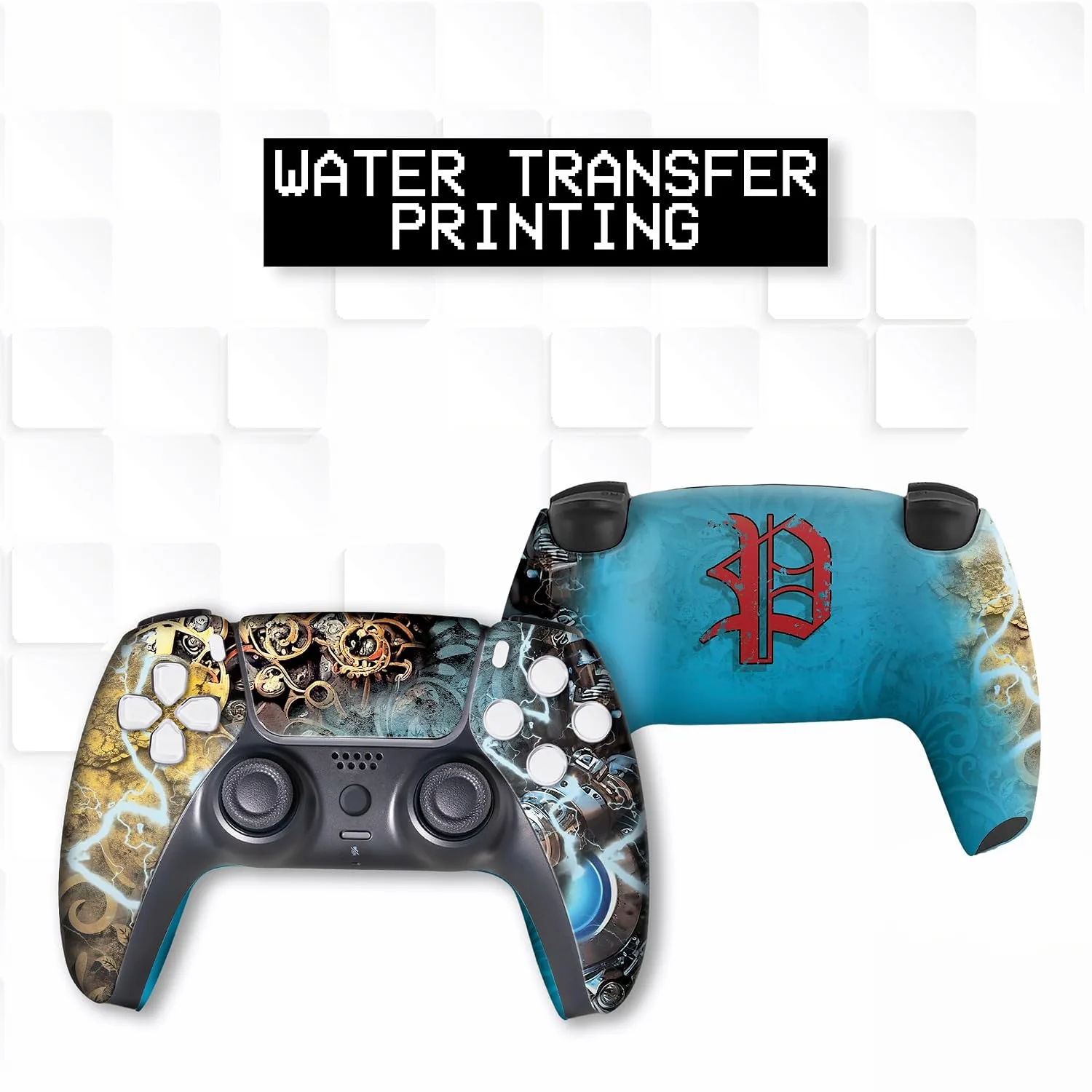 Dishonestty Custom PS-5 Controller Wireless compatible with Play-Station 5 Console by BCB Controllers | Proudly Customized in USA with Permanent HYDRODIP Printing(NOT JUST A SKIN)(MODDED)